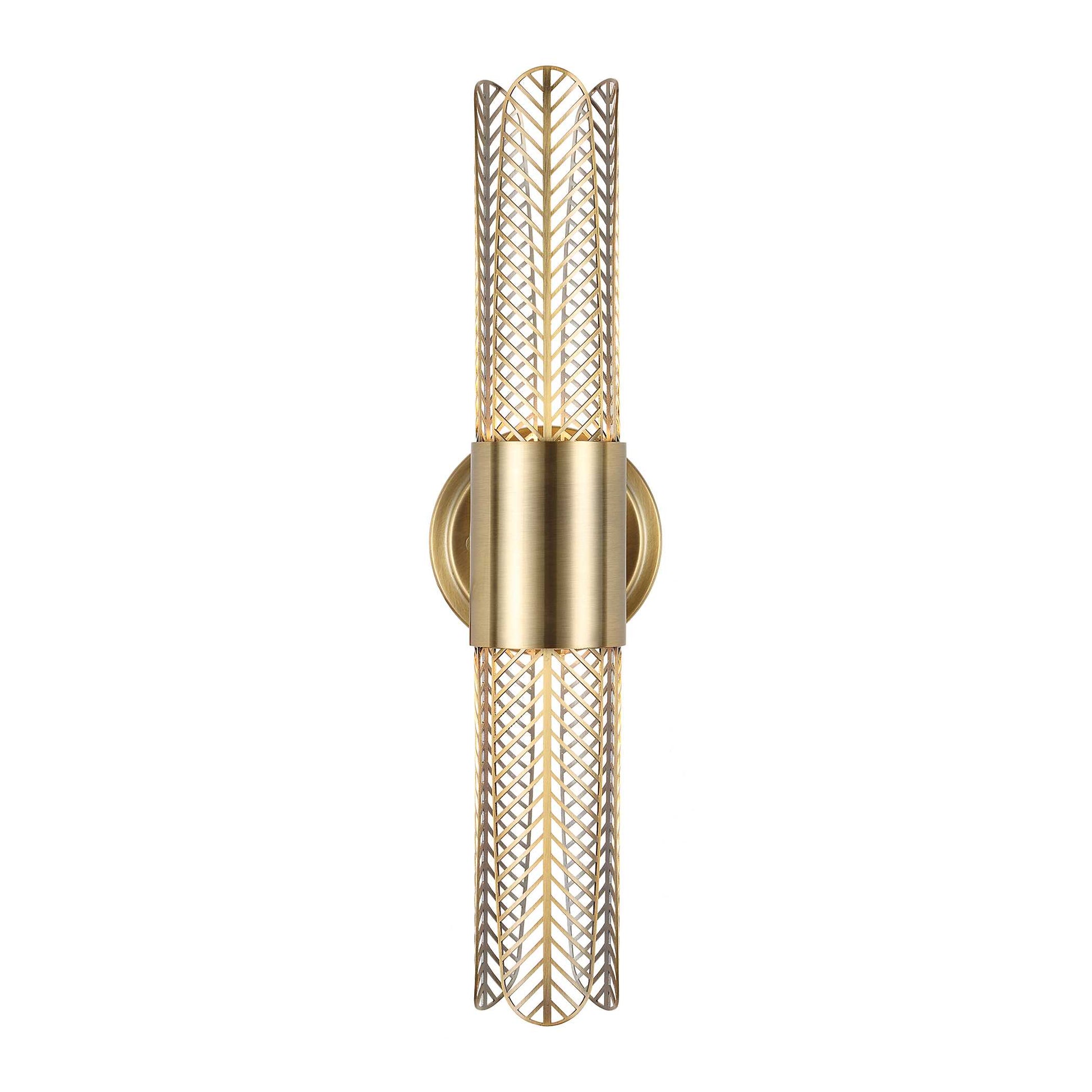 Uttermost Cret 2 Light LED Brass Sconce
