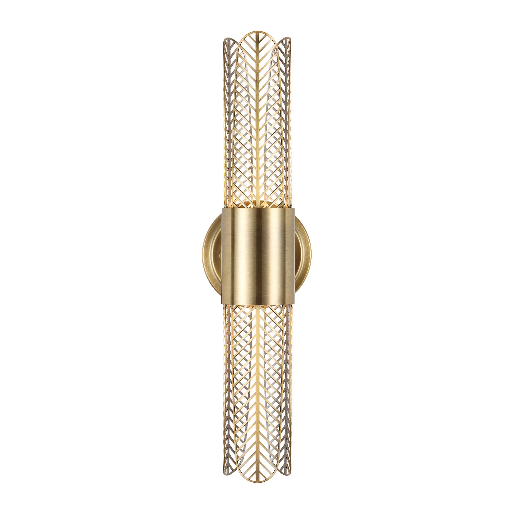 Uttermost Cret 2 Light LED Brass Sconce