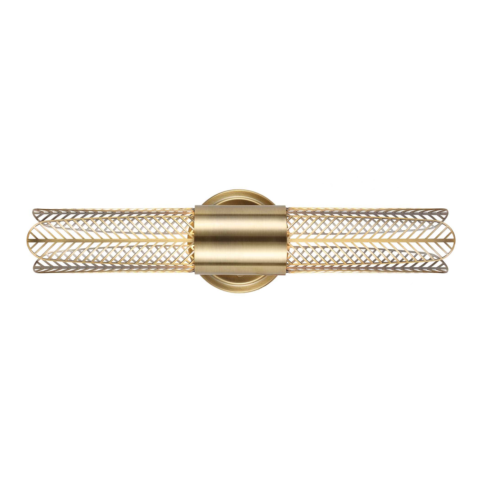 Uttermost Cret 2 Light LED Brass Sconce