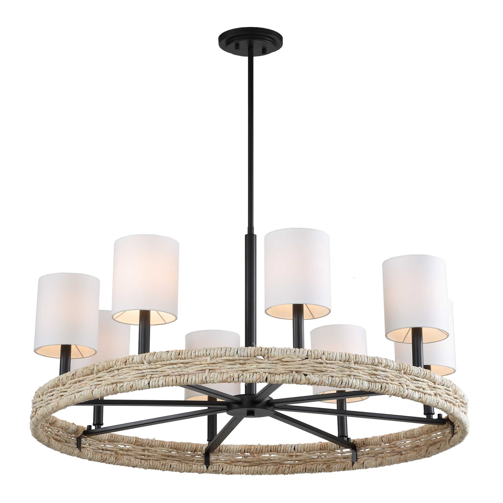 Uttermost Faiyam 8 Light Rattan Chandelier