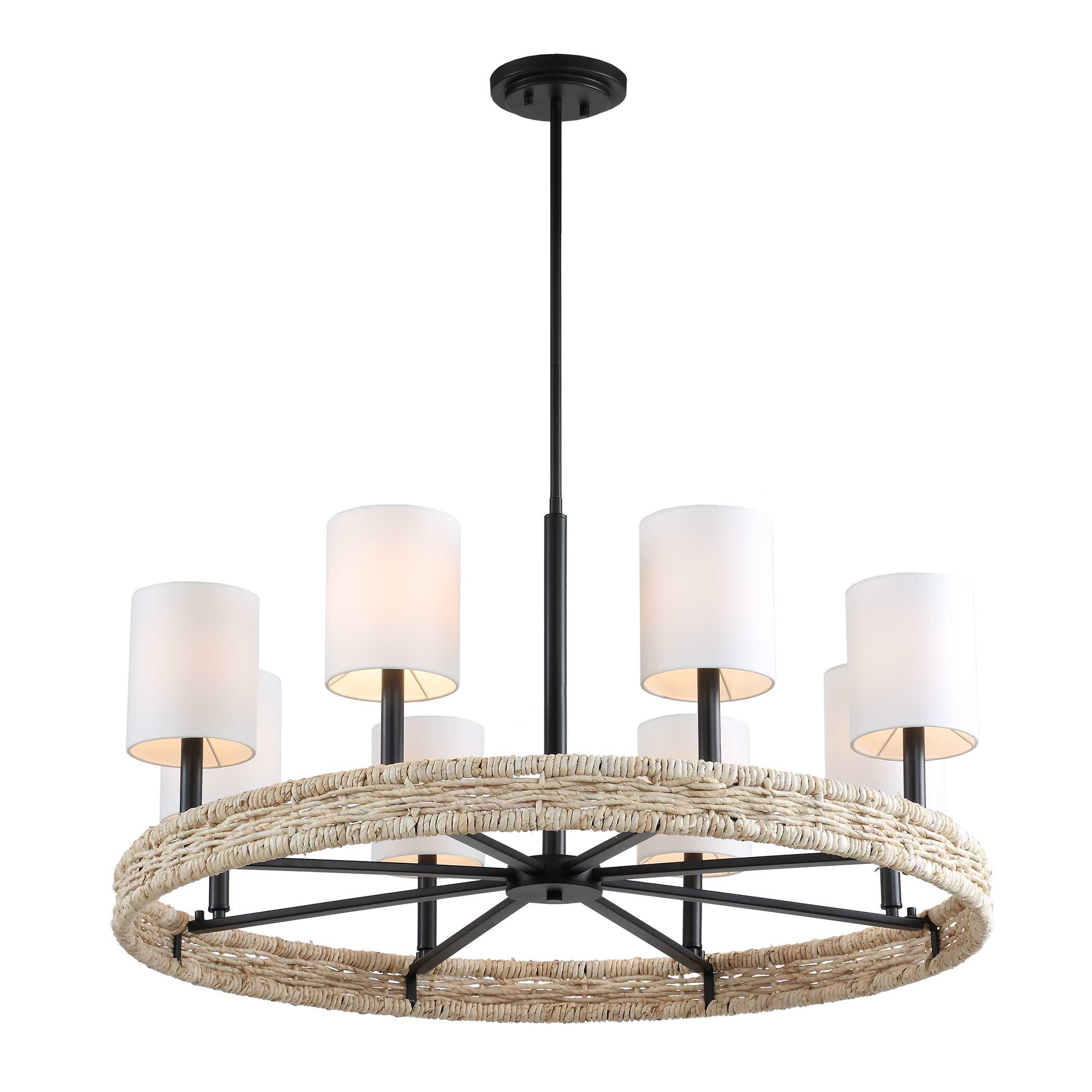 Uttermost Faiyam 8 Light Rattan Chandelier