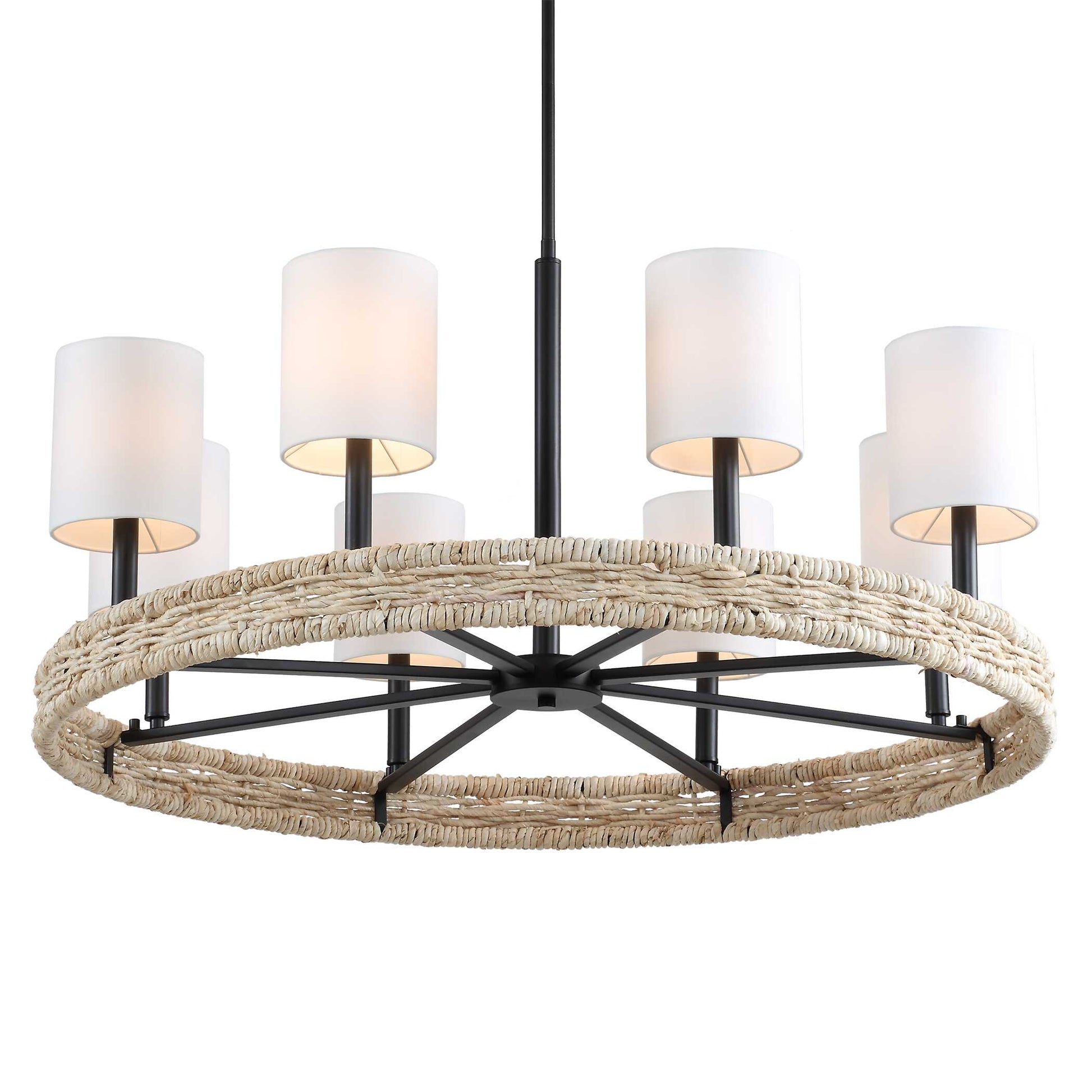 Uttermost Faiyam 8 Light Rattan Chandelier