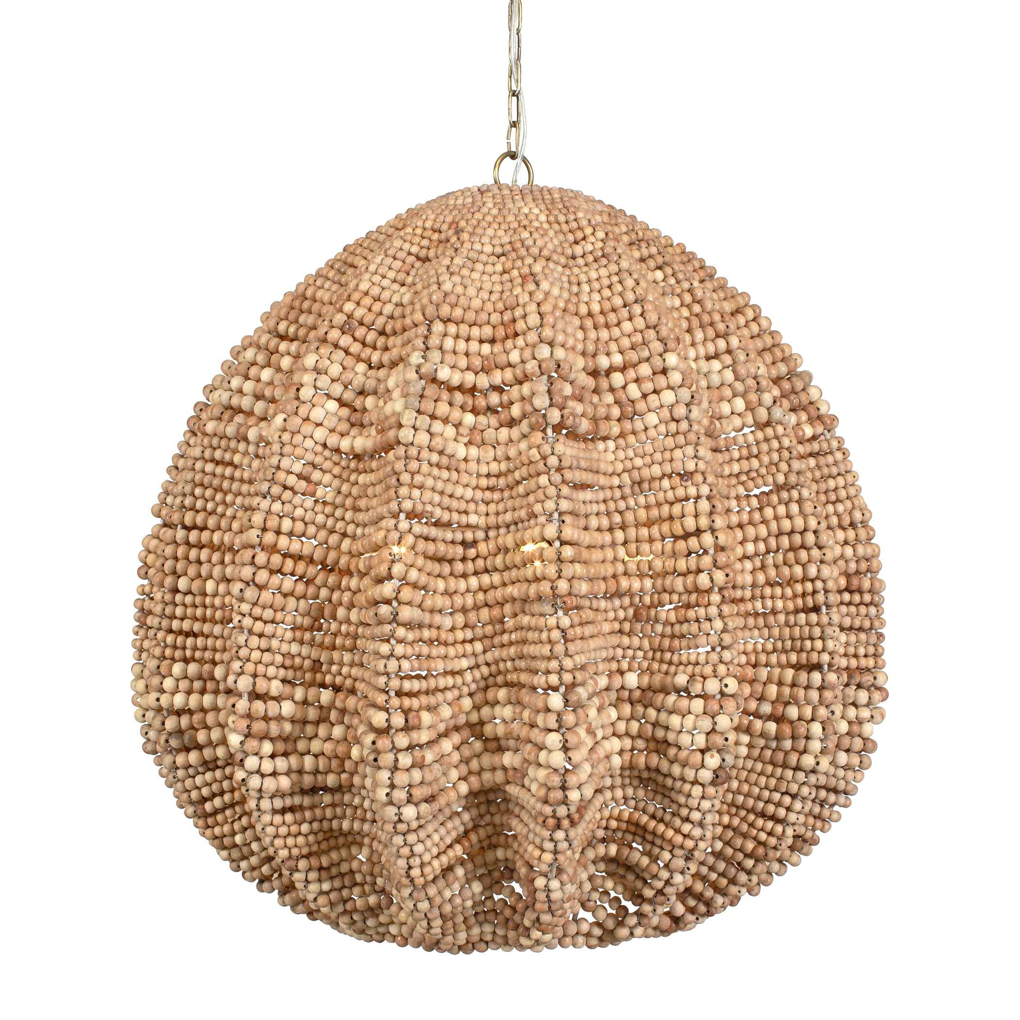 Uttermost Kauri 5 Light Wooden Bead Pendant