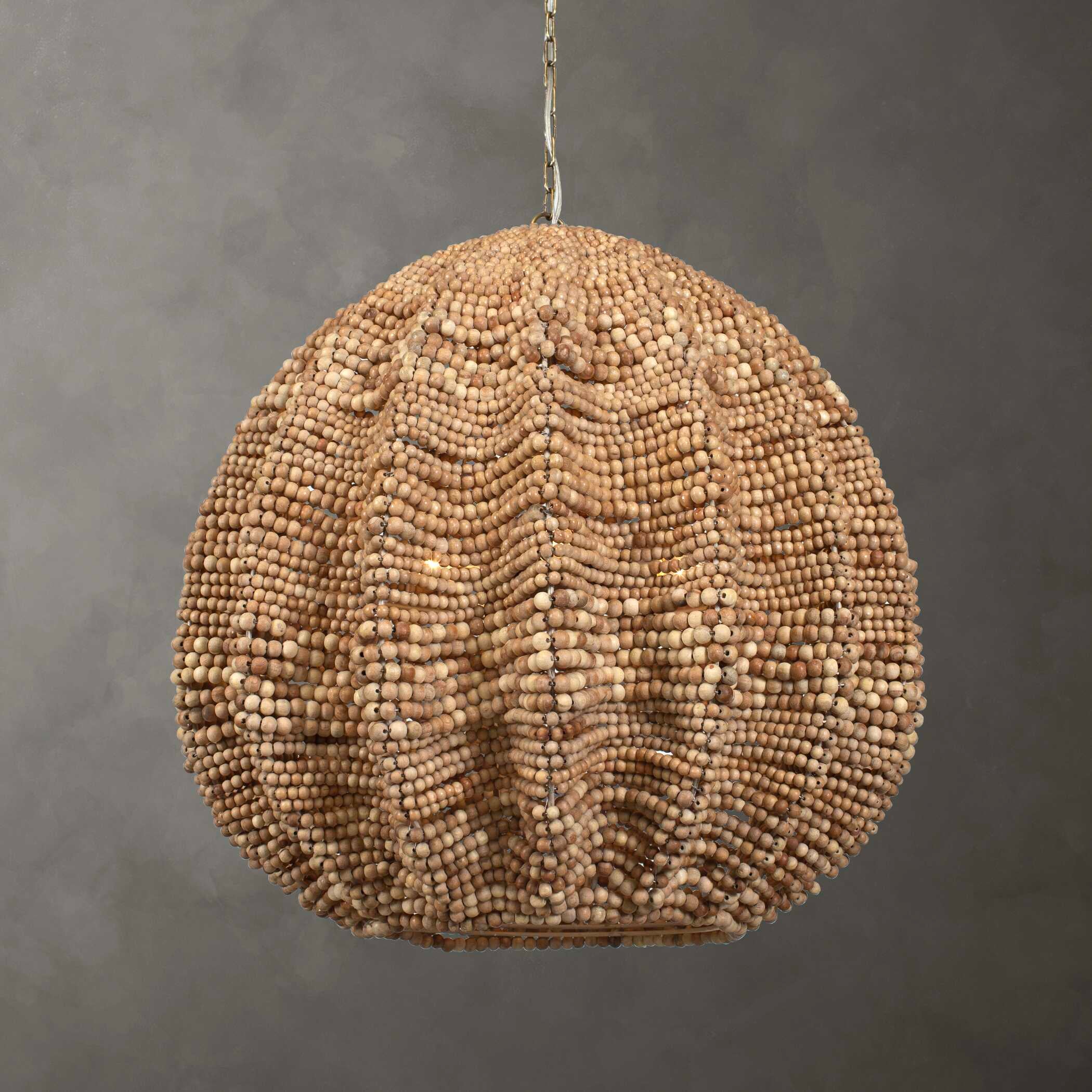 Uttermost Kauri 5 Light Wooden Bead Pendant