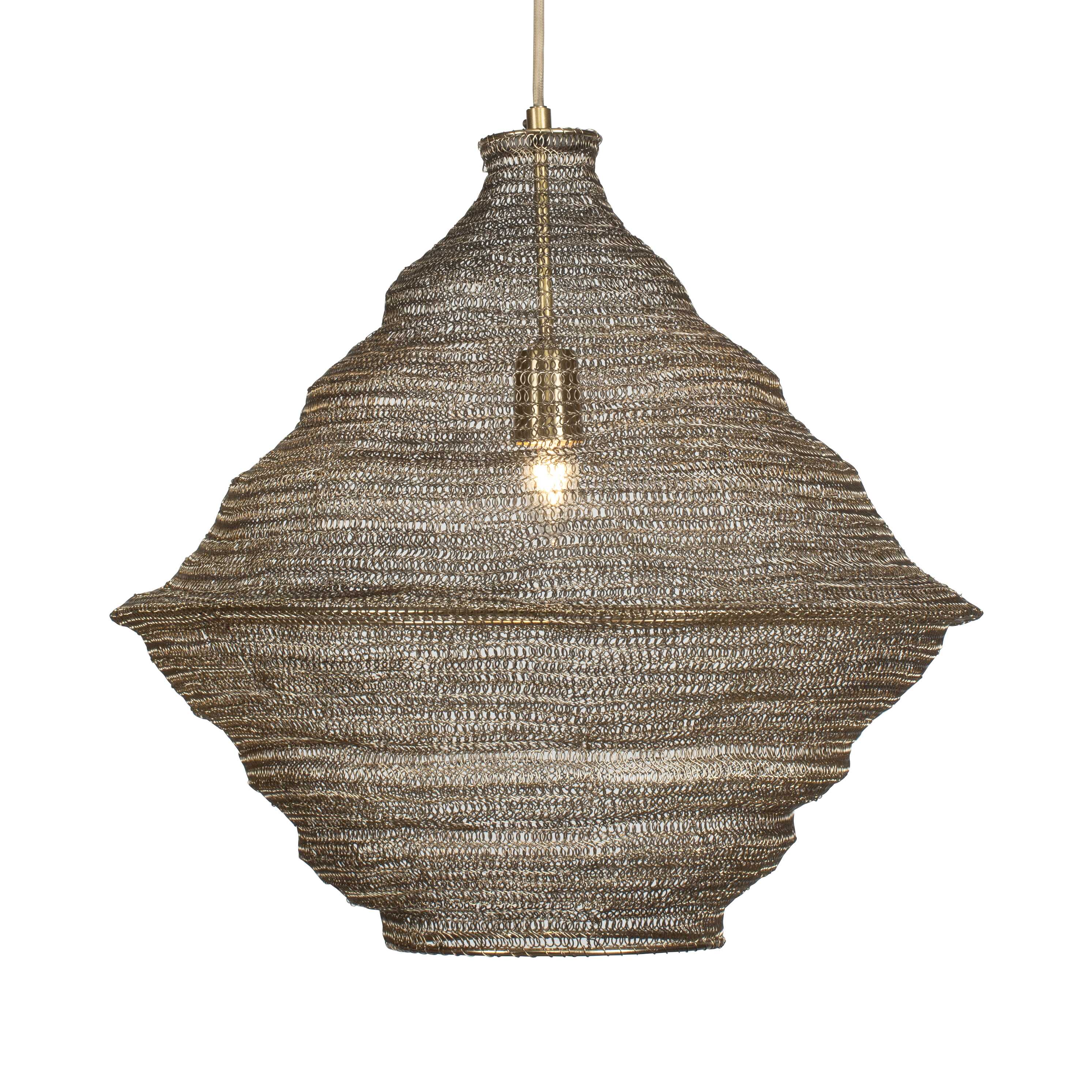 Uttermost Sigh Woven Brass 1 Light Pendant