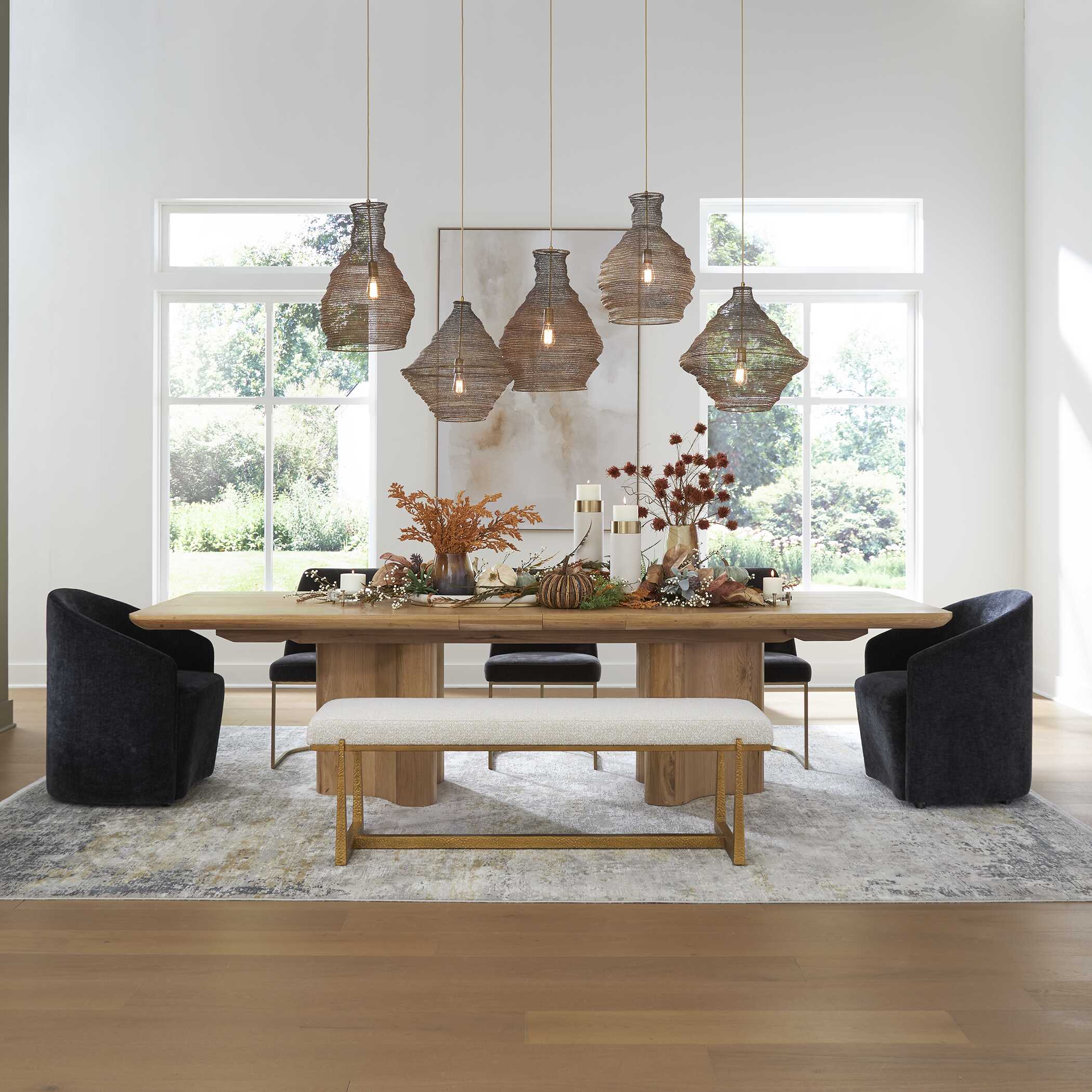 Uttermost Sigh Woven Brass 1 Light Pendant