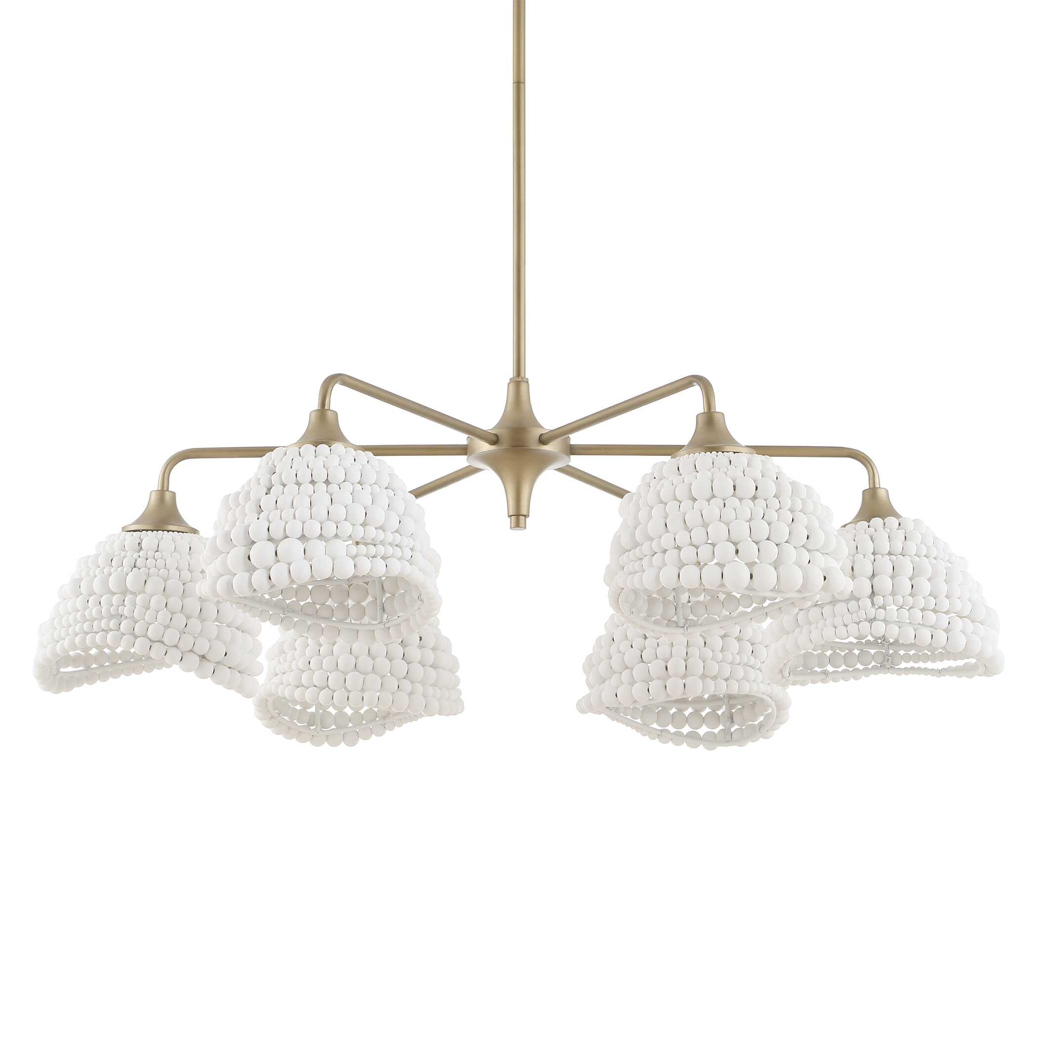 Uttermost Biddeford 6 Light White Beaded Pendant