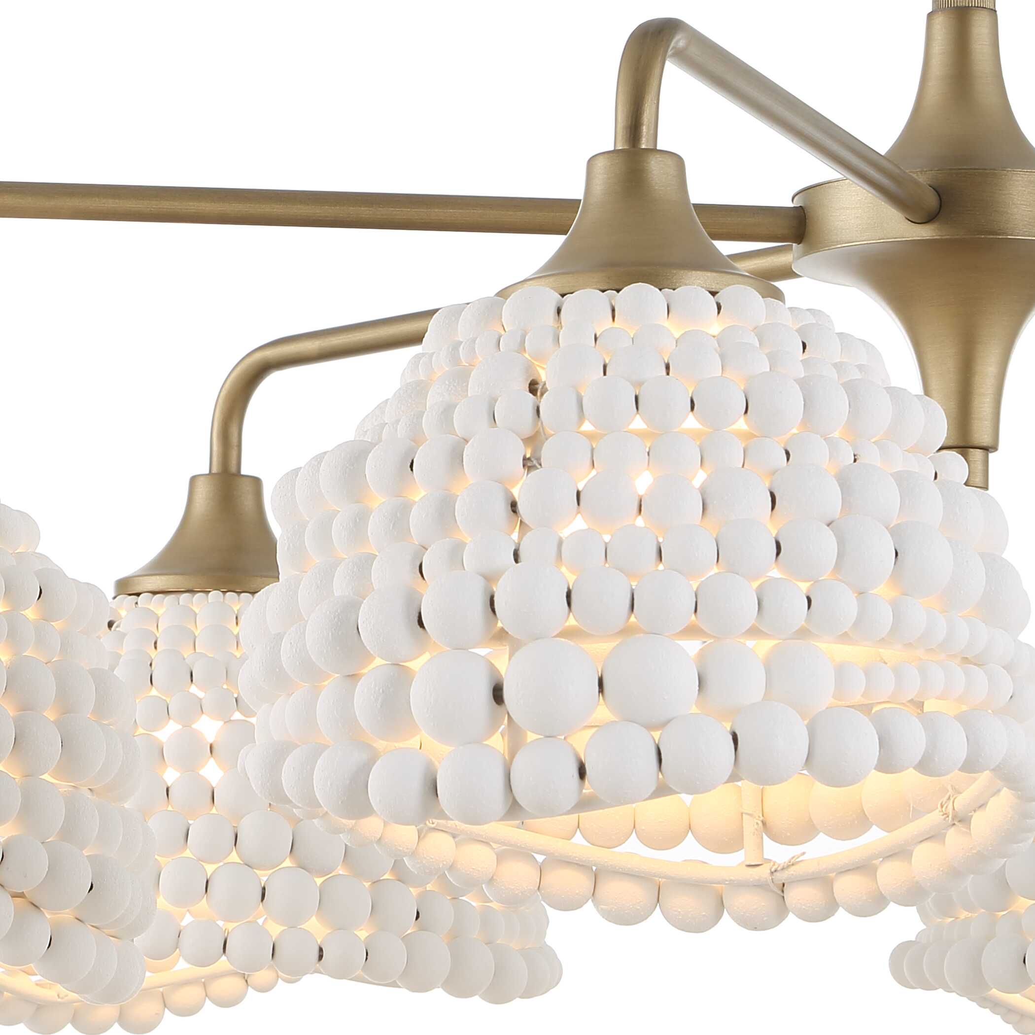 Uttermost Biddeford 6 Light White Beaded Pendant