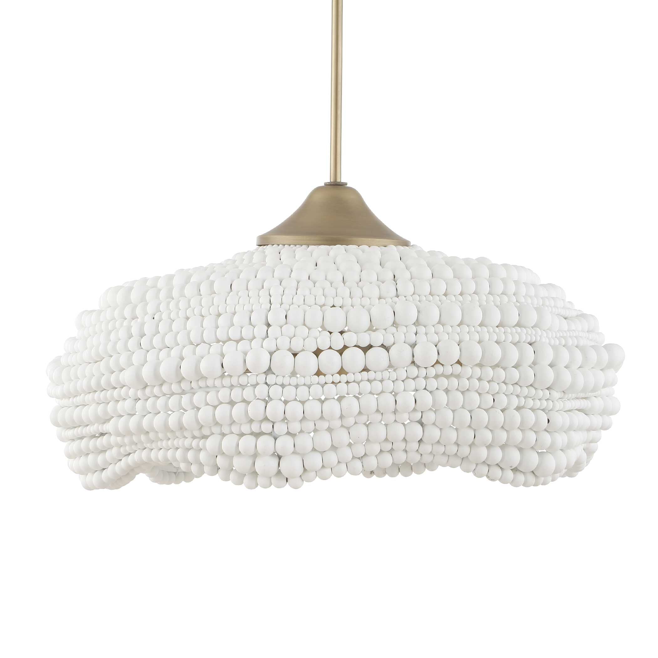 Uttermost Biddeford 5 Light White Beaded Pendant