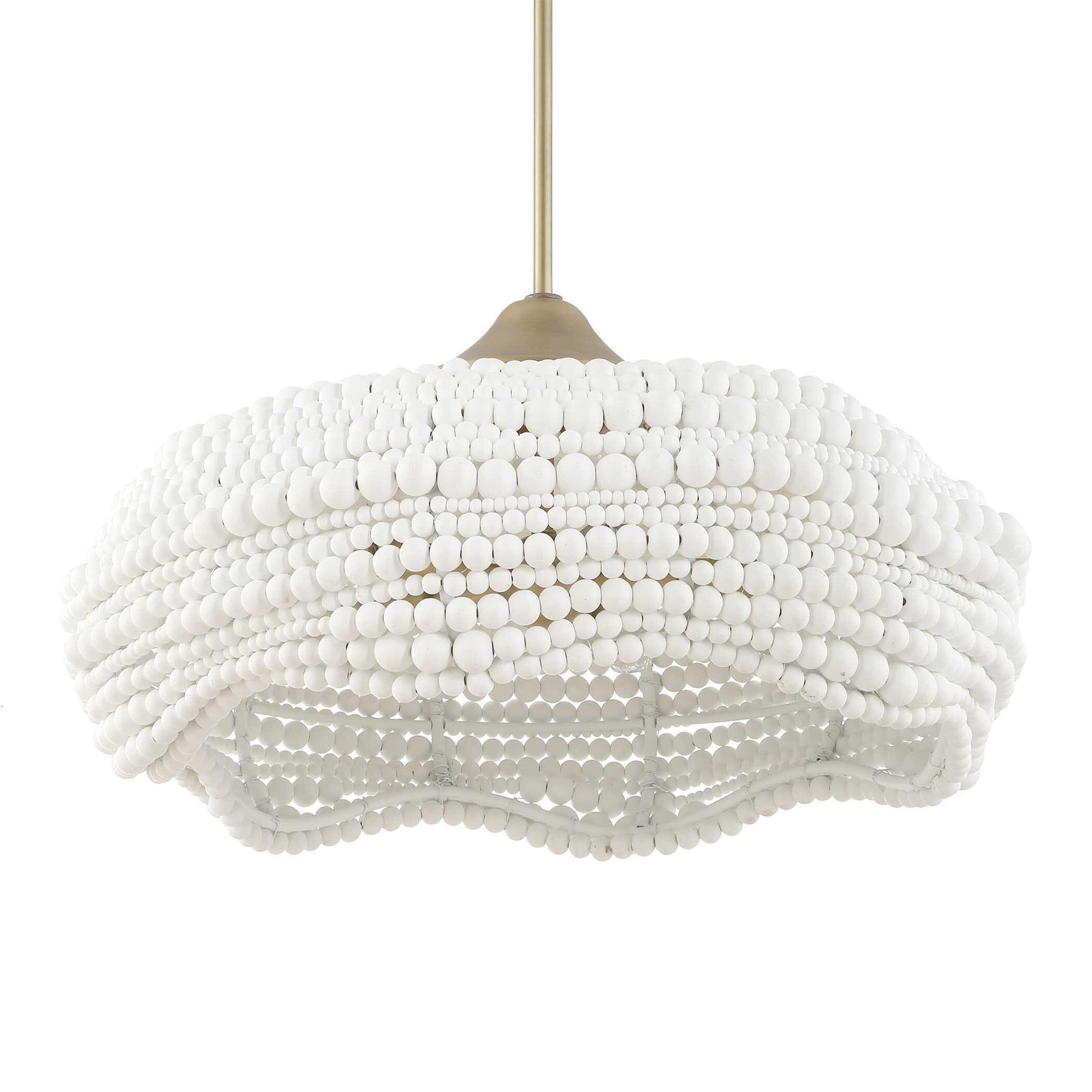 Uttermost Biddeford 5 Light White Beaded Pendant
