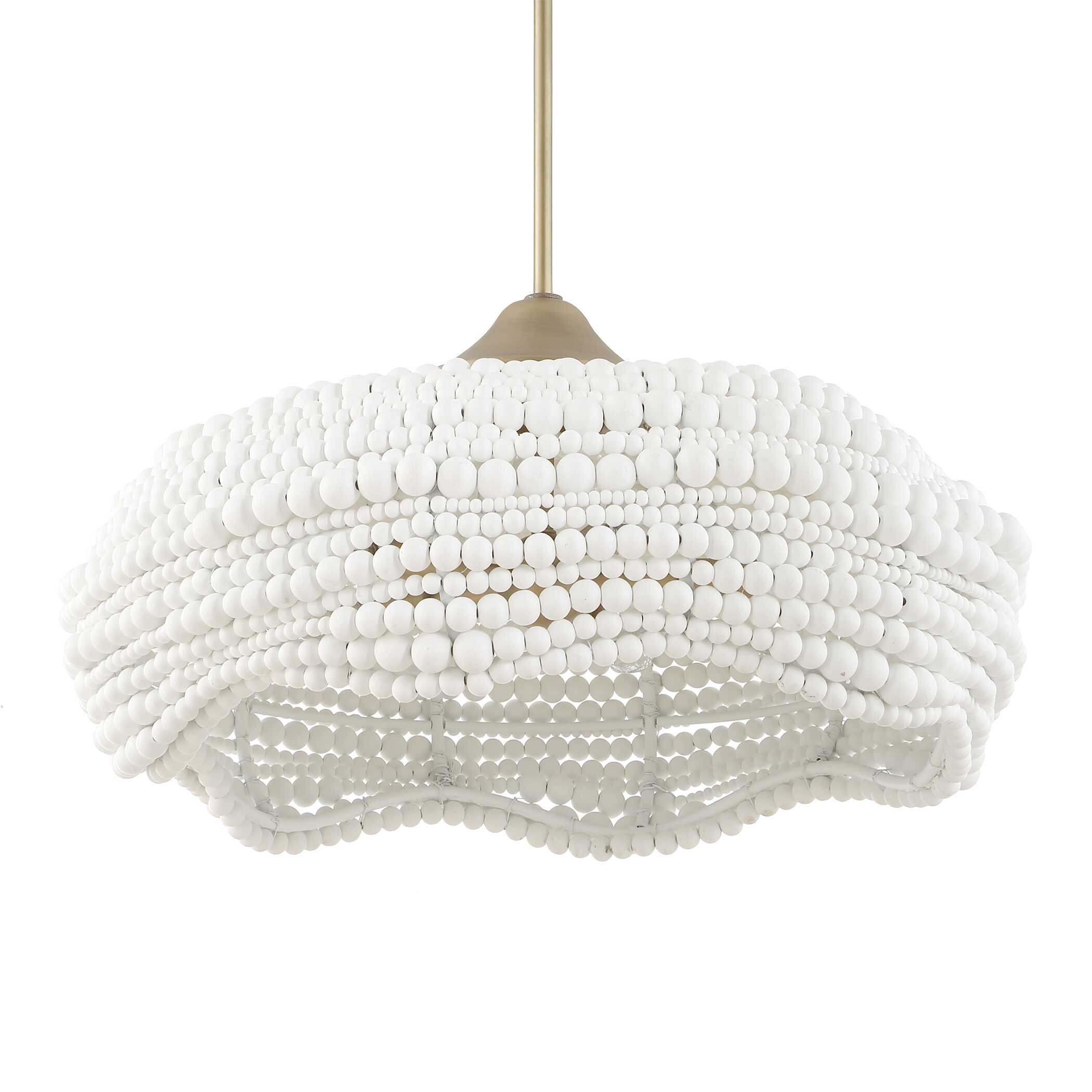 Uttermost Biddeford 5 Light White Beaded Pendant