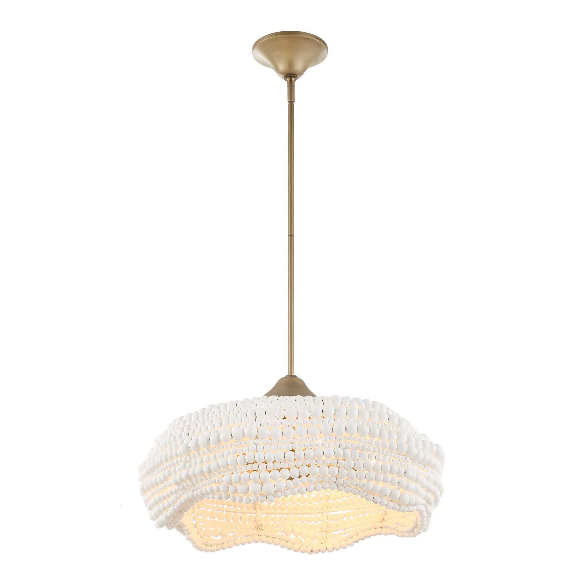 Uttermost Biddeford 5 Light White Beaded Pendant