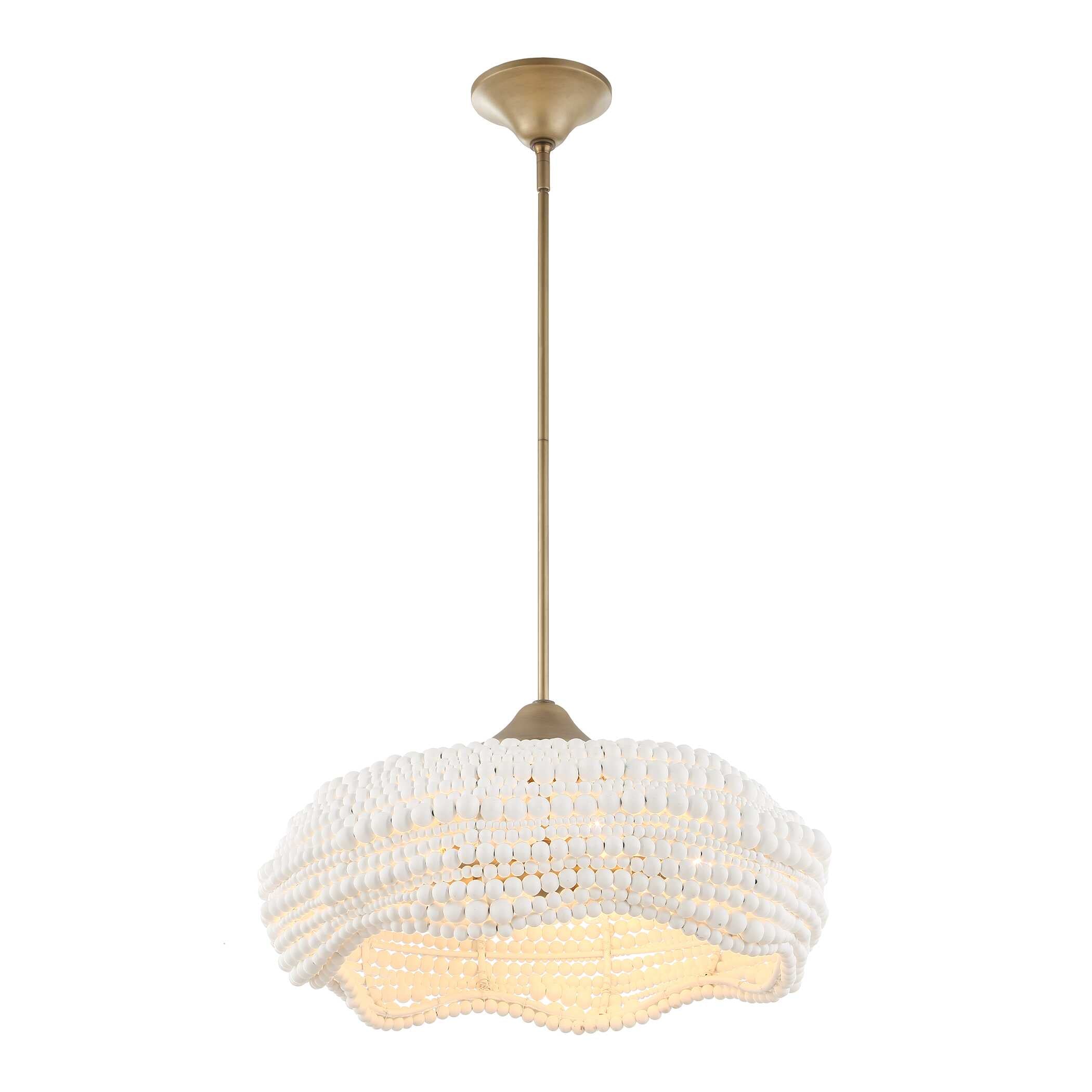 Uttermost Biddeford 5 Light White Beaded Pendant