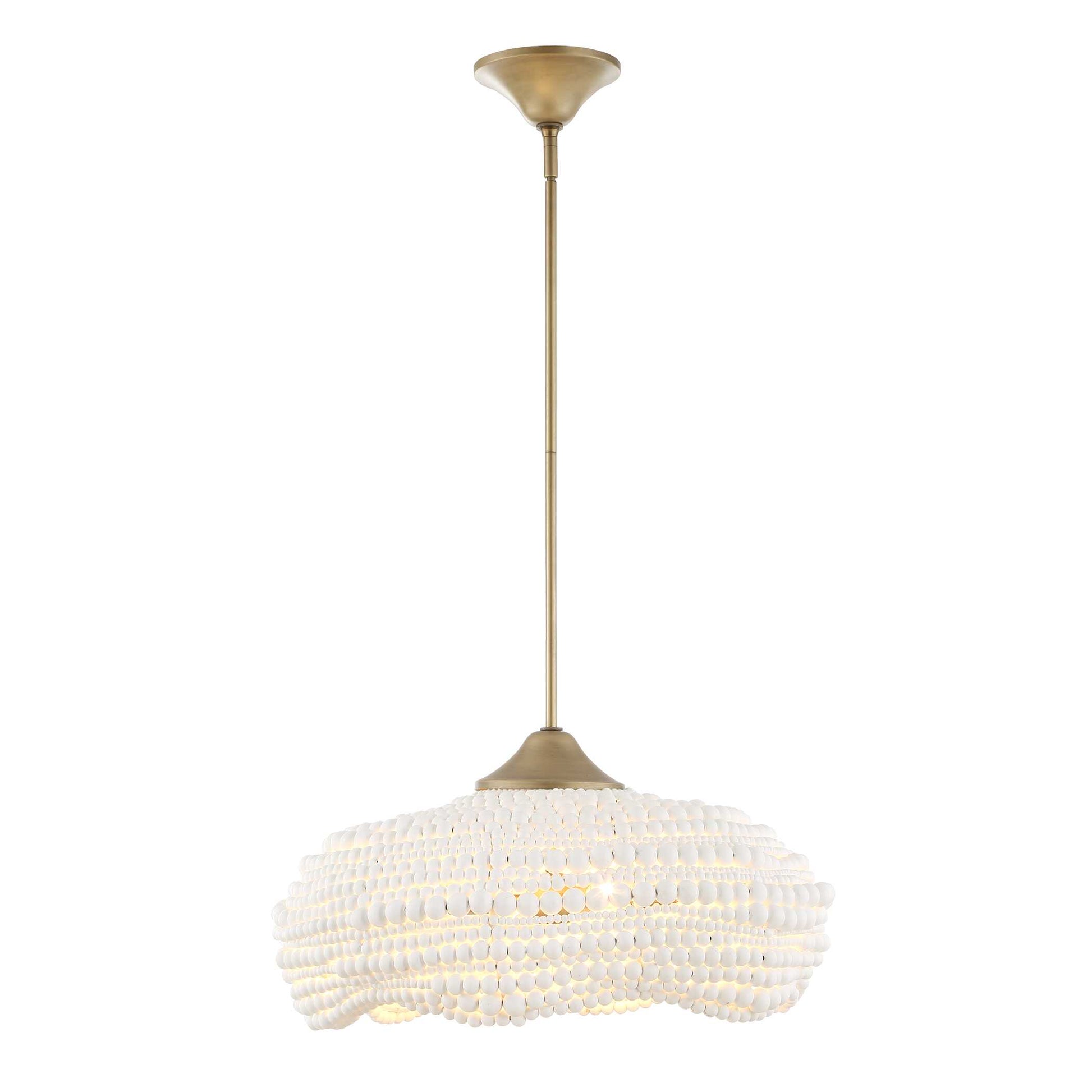 Uttermost Biddeford 5 Light White Beaded Pendant