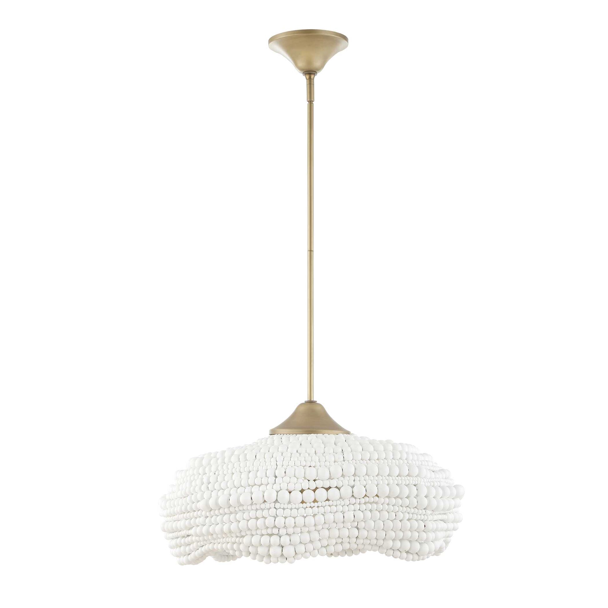 Uttermost Biddeford 5 Light White Beaded Pendant