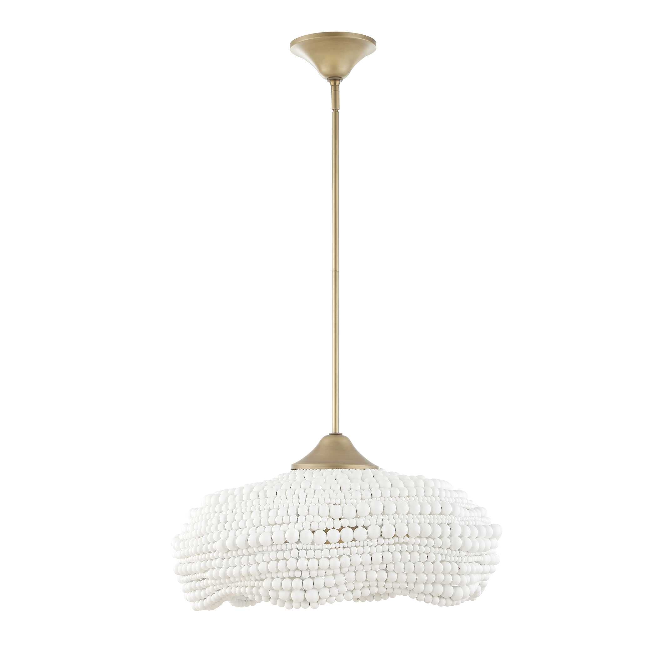 Uttermost Biddeford 5 Light White Beaded Pendant