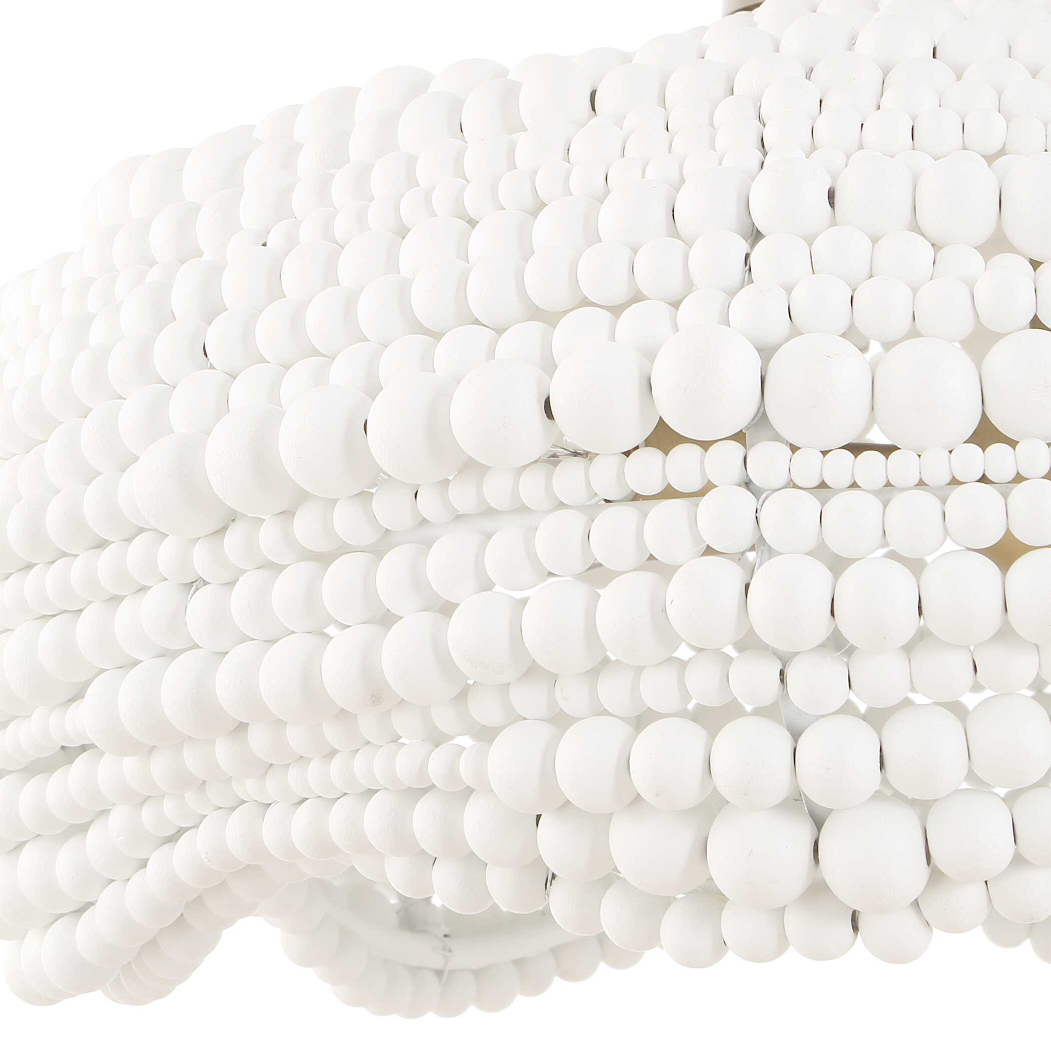 Uttermost Biddeford 5 Light White Beaded Pendant