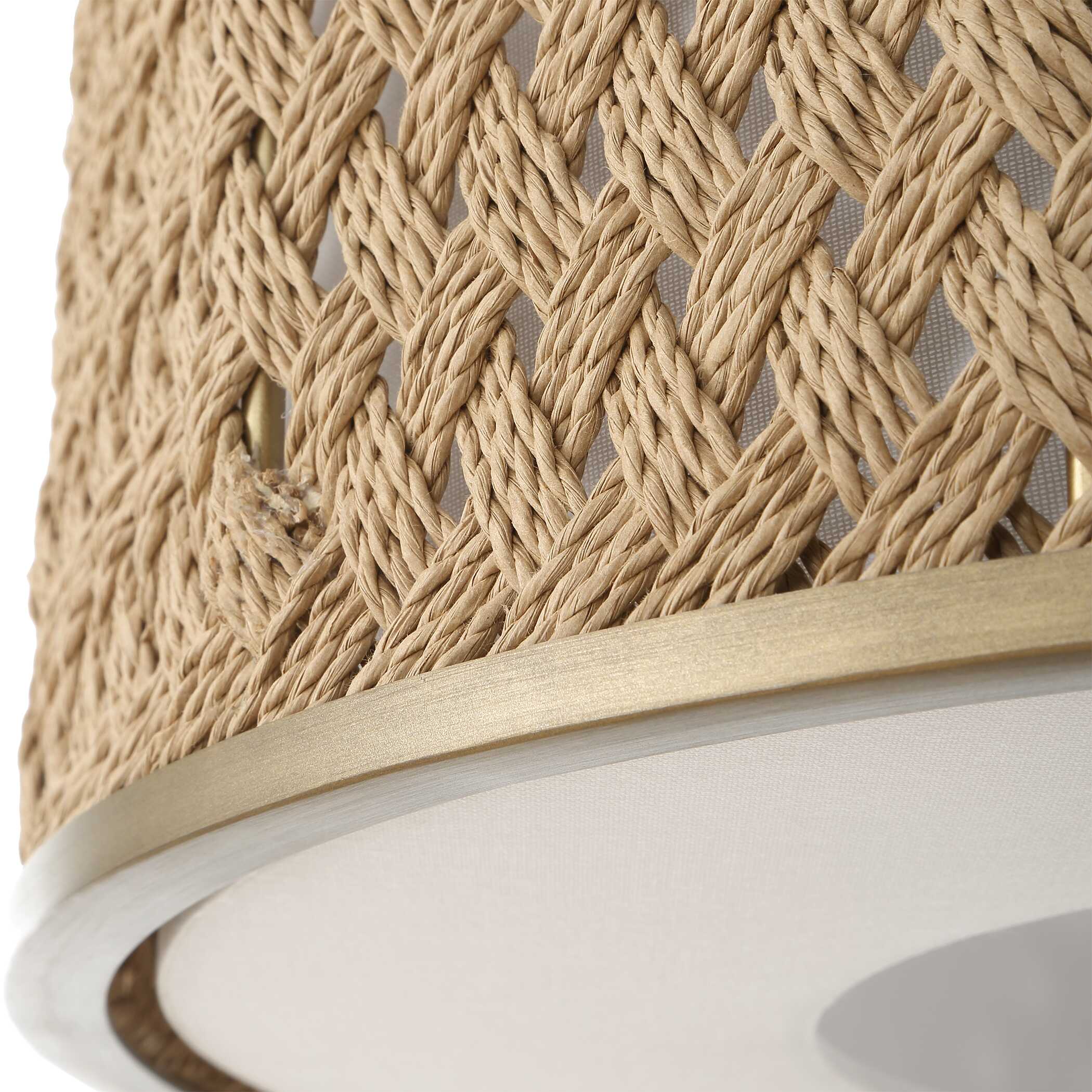 Uttermost Pinchot 4 Light Rattan Drum Pendant