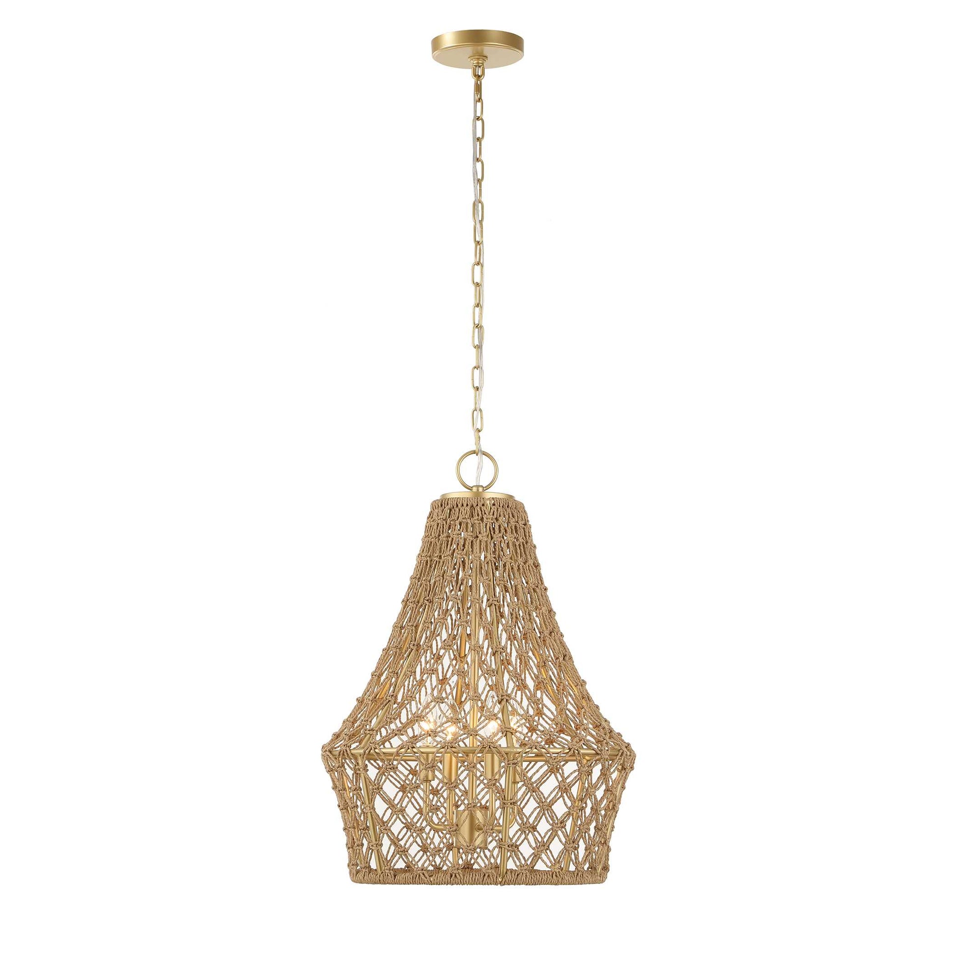 Uttermost Macrame 4 Light Rope Pendant