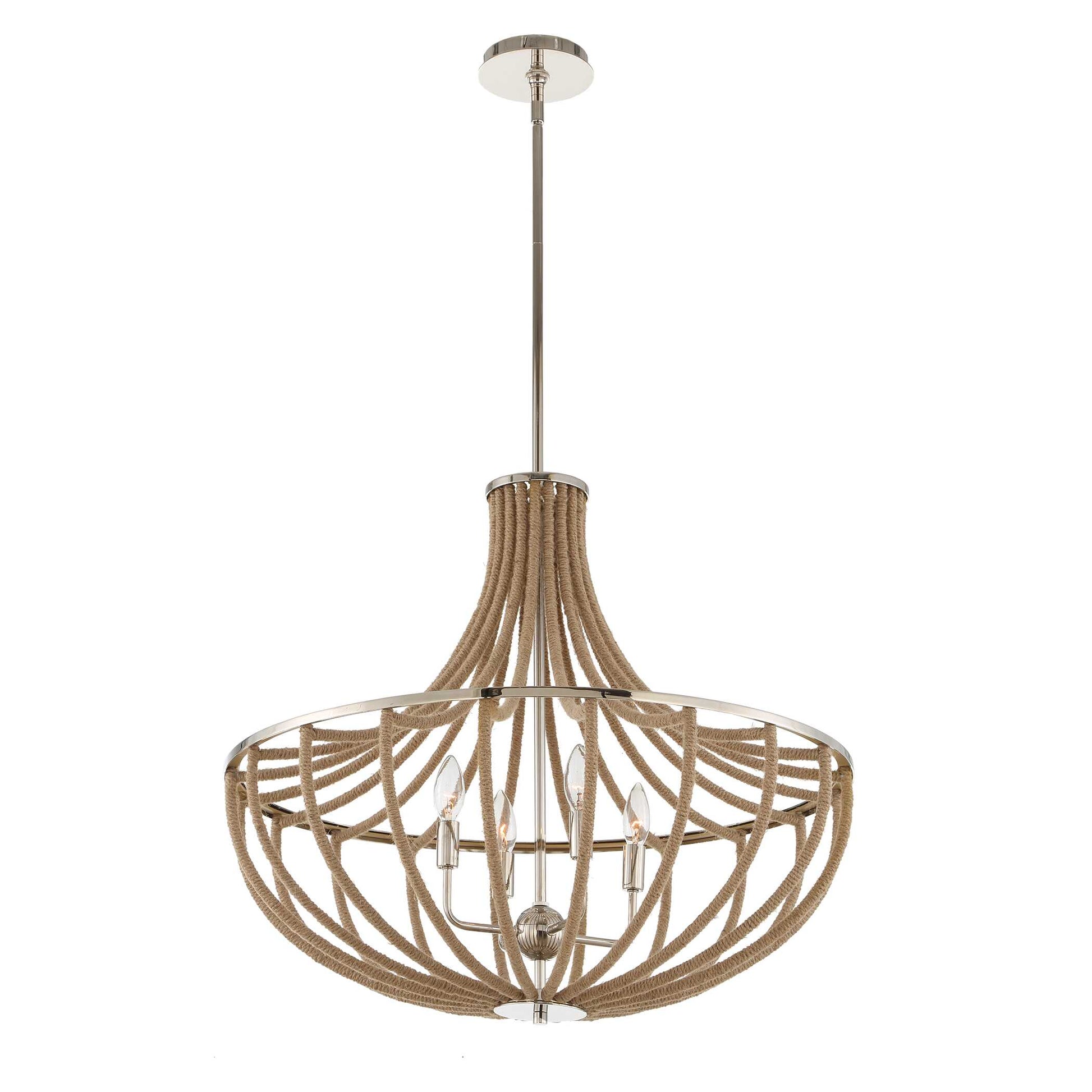 Uttermost Lovelock 4 Light Rope Empire Chandelier
