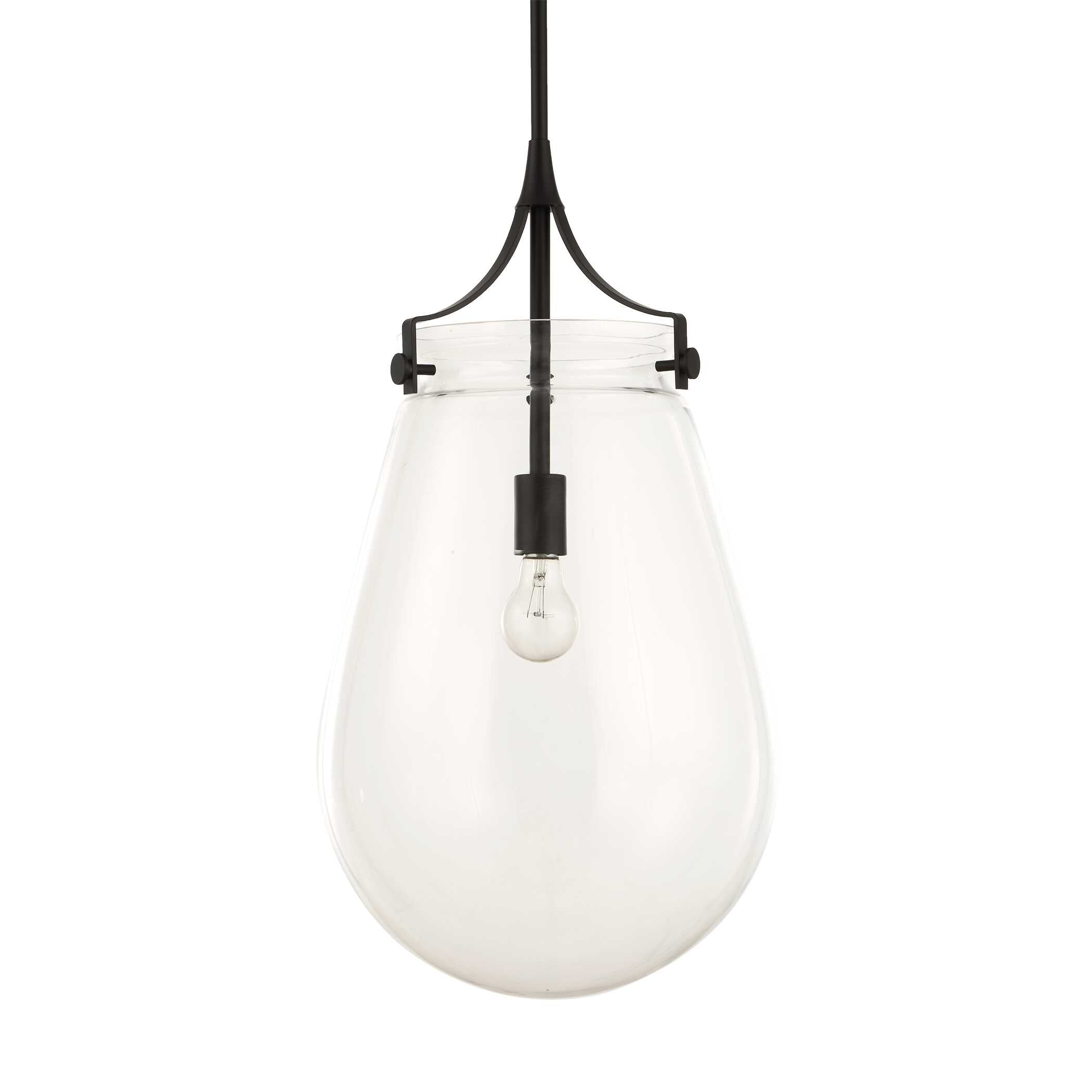 Uttermost Dewdrop 1 Light Glass Shade Pendant