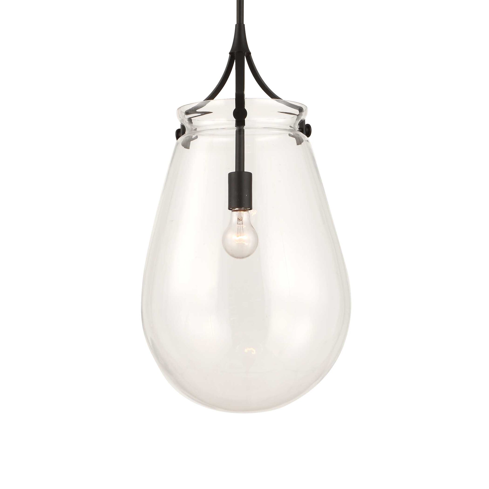 Uttermost Dewdrop 1 Light Glass Shade Pendant