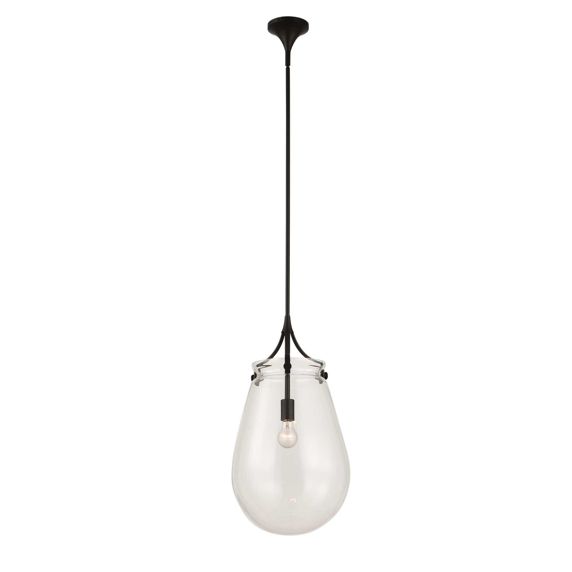 Uttermost Dewdrop 1 Light Glass Shade Pendant