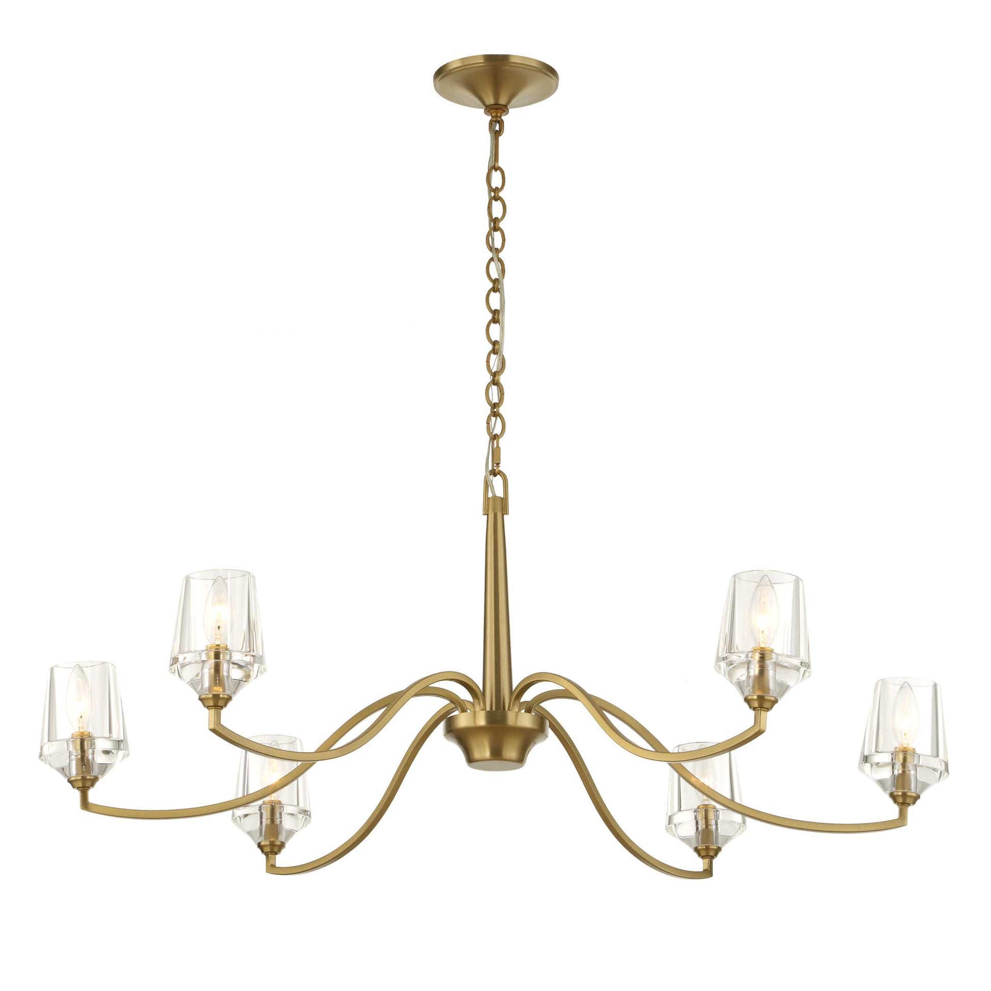 Uttermost Barcelona 6 Light Brass Chandelier