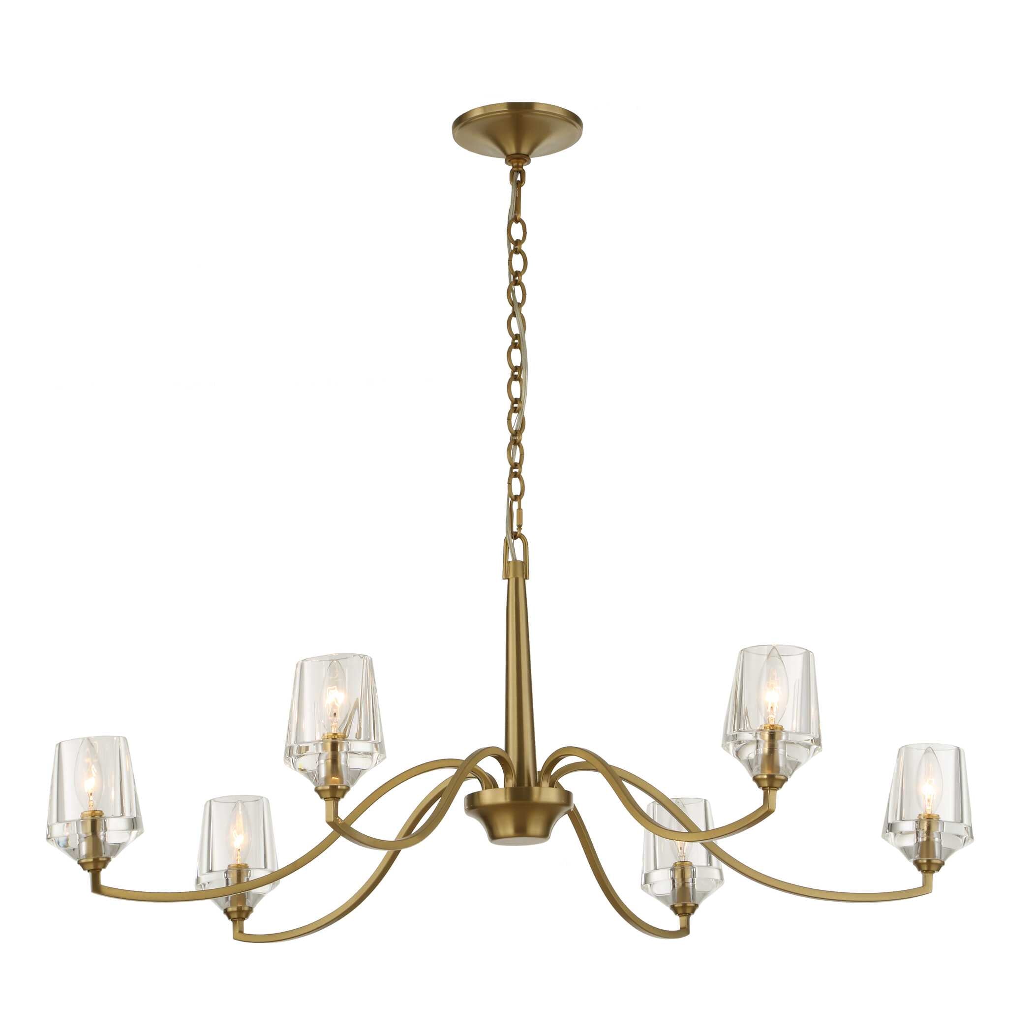 Uttermost Barcelona 6 Light Brass Chandelier