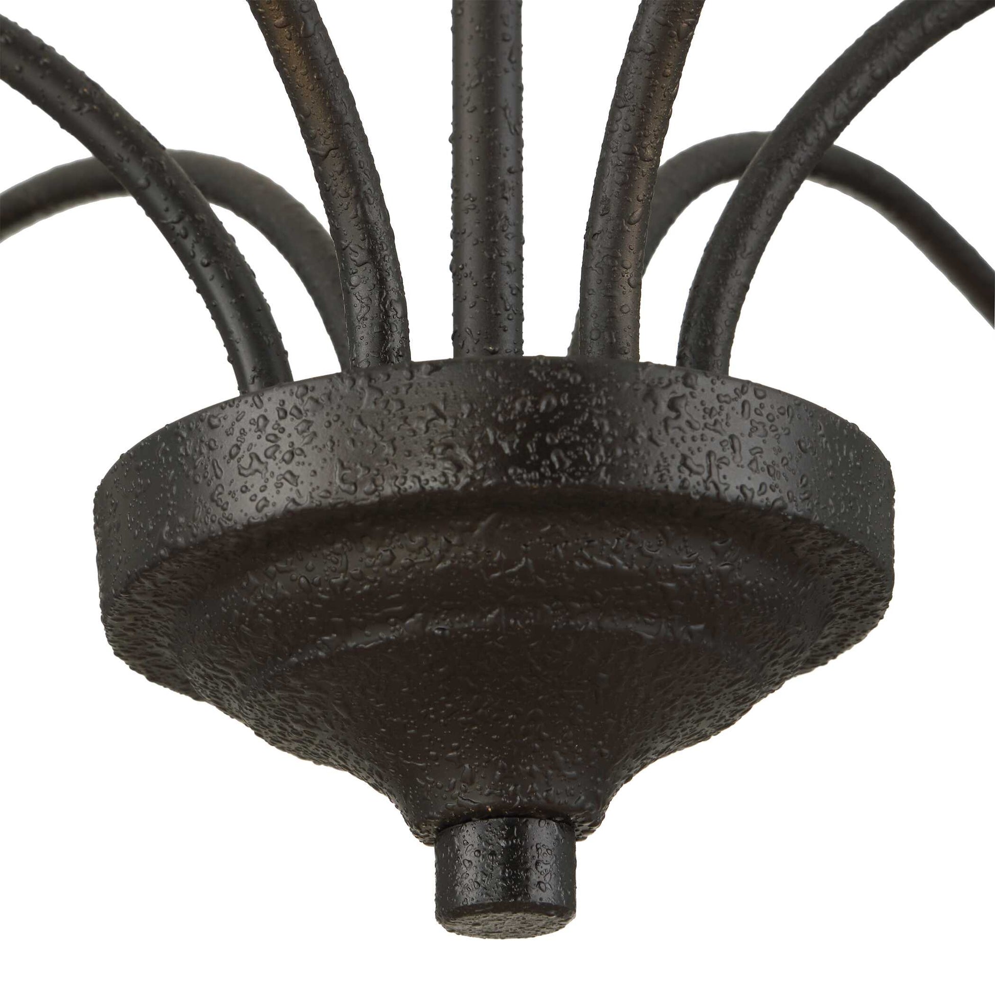 Uttermost Warwick 6 Light Matte Black Chandelier