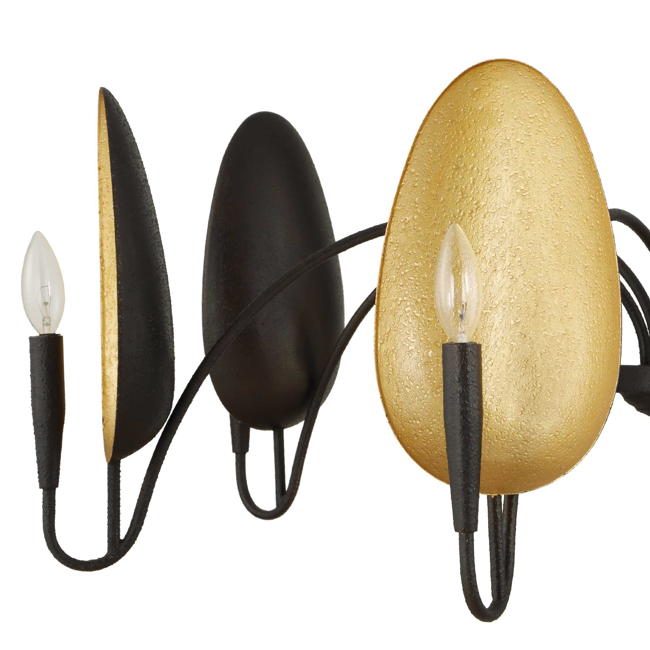 Uttermost Warwick 6 Light Matte Black Chandelier