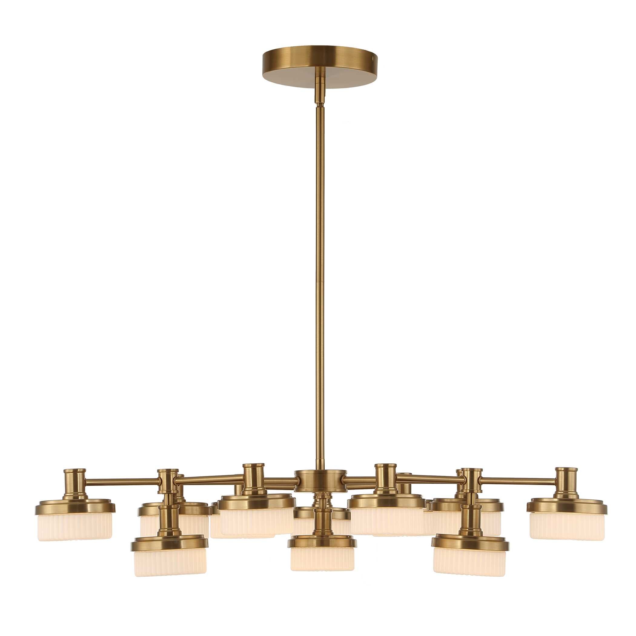 Uttermost Wedge 12 Lt LED Brass Chandelier