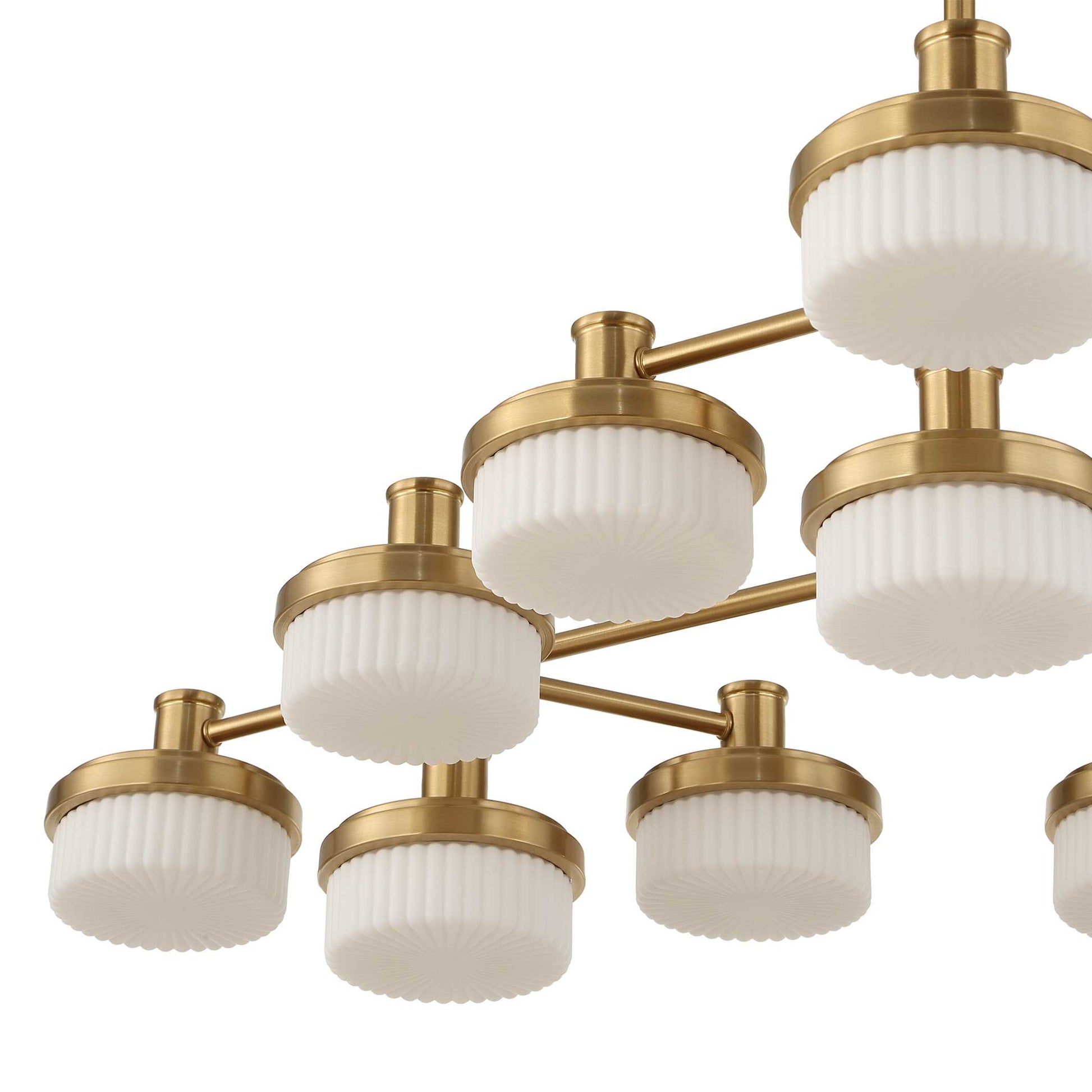 Uttermost Wedge 12 Lt LED Brass Chandelier