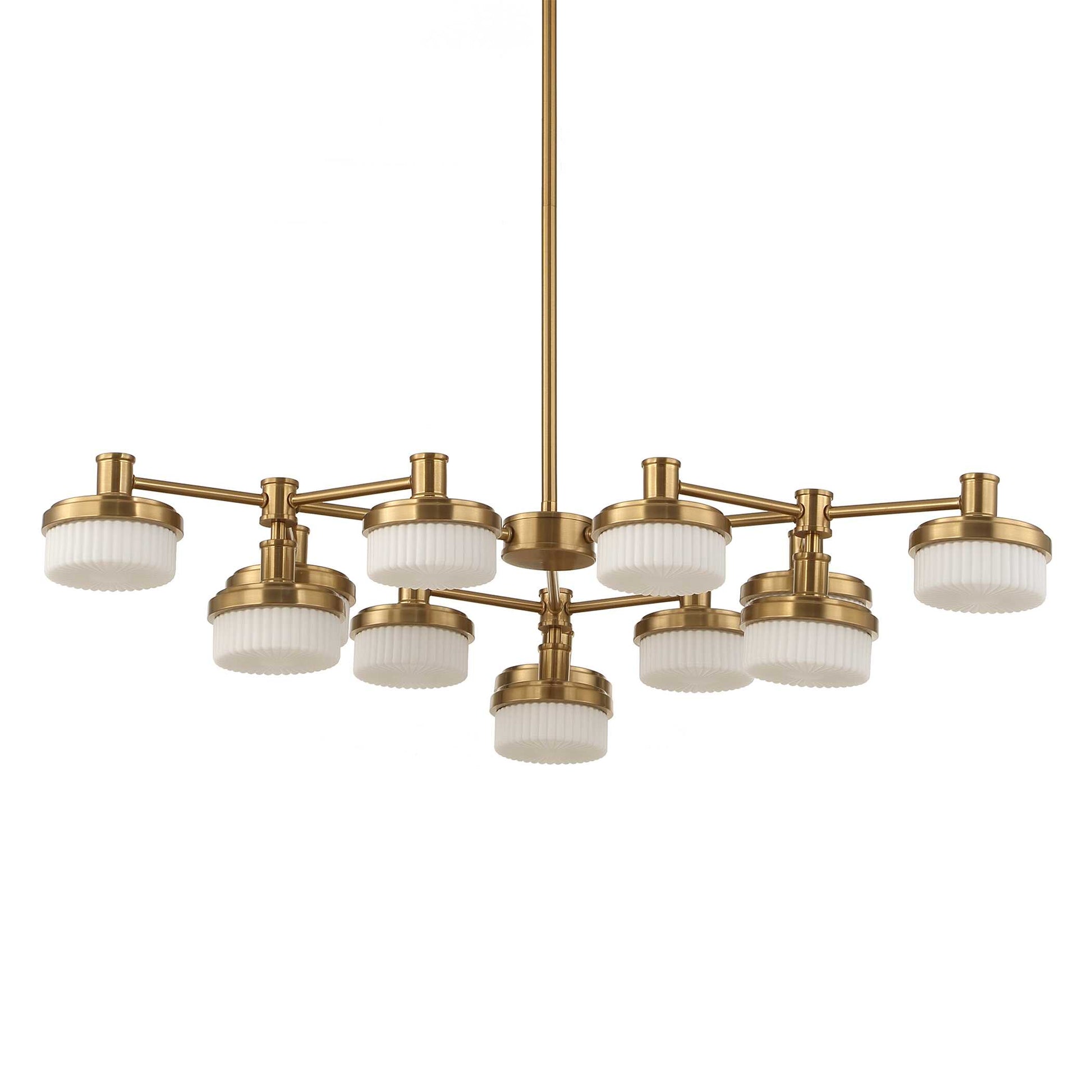 Uttermost Wedge 12 Lt LED Brass Chandelier