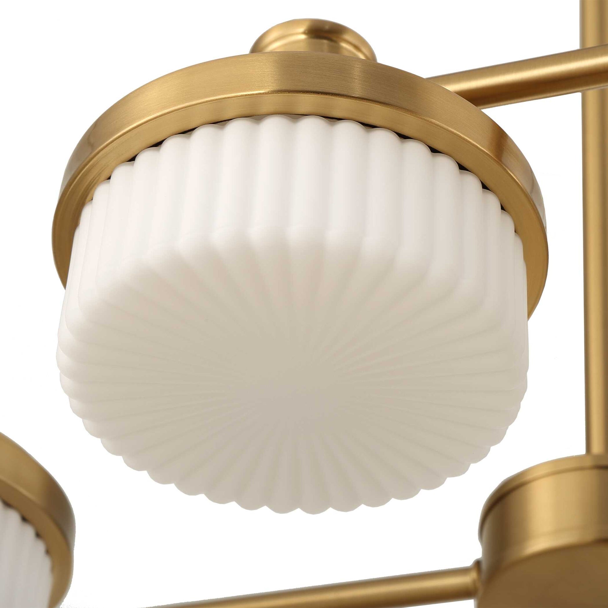 Uttermost Wedge 12 Lt LED Brass Chandelier