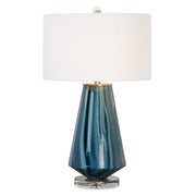 Uttermost Pescara Teal-Gray Glass Lamp