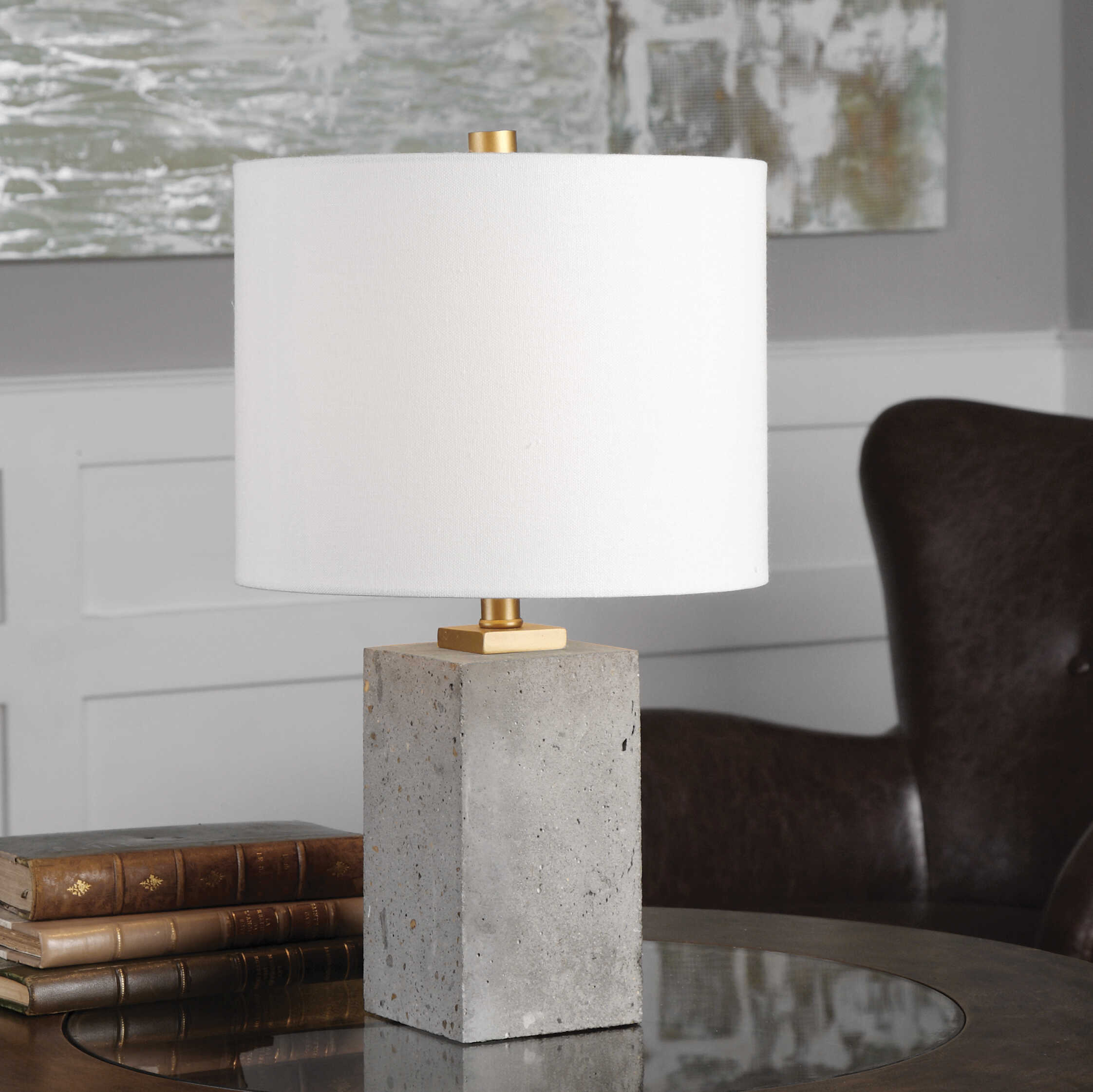 Uttermost Drexel Concrete Block Lamp