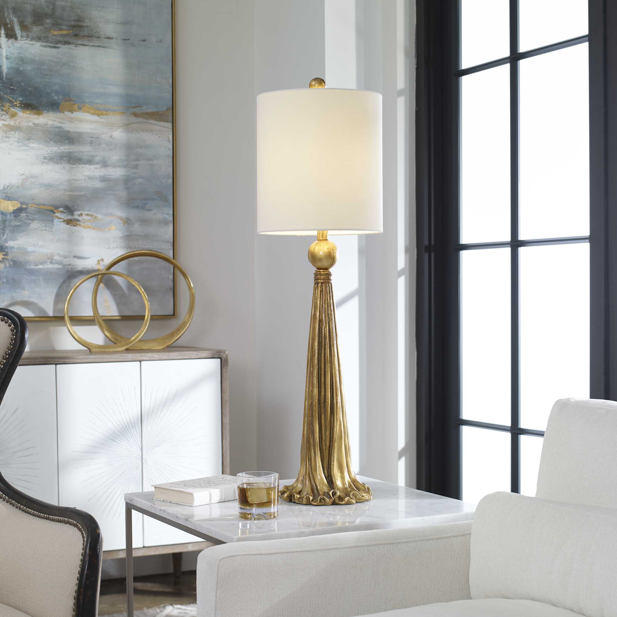 Uttermost Paravani Metallic Gold Lamp