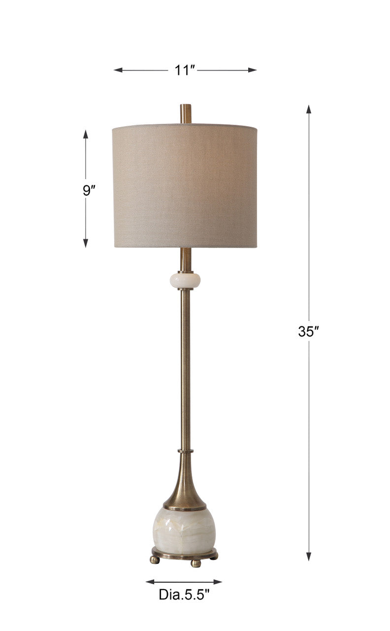 Uttermost Natania Plated Brass Buffet Lamp