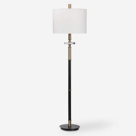 Maud Aged Black Floor Lamp