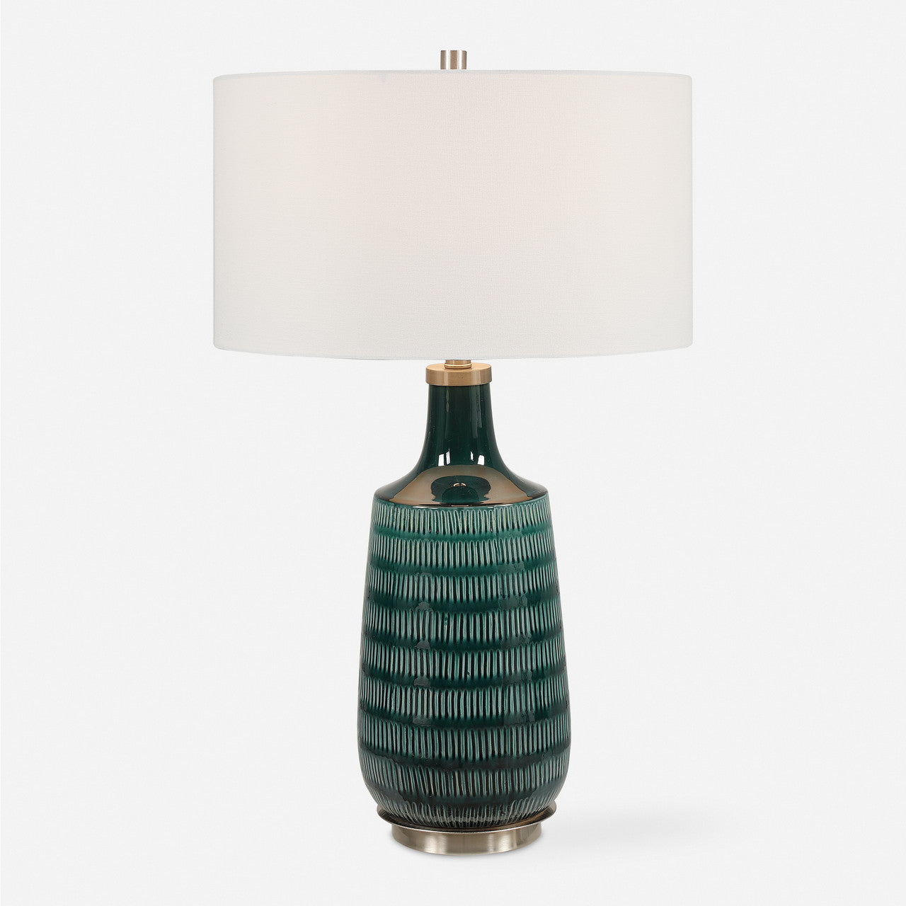 Uttermost Scouts Deep Green Table Lamp