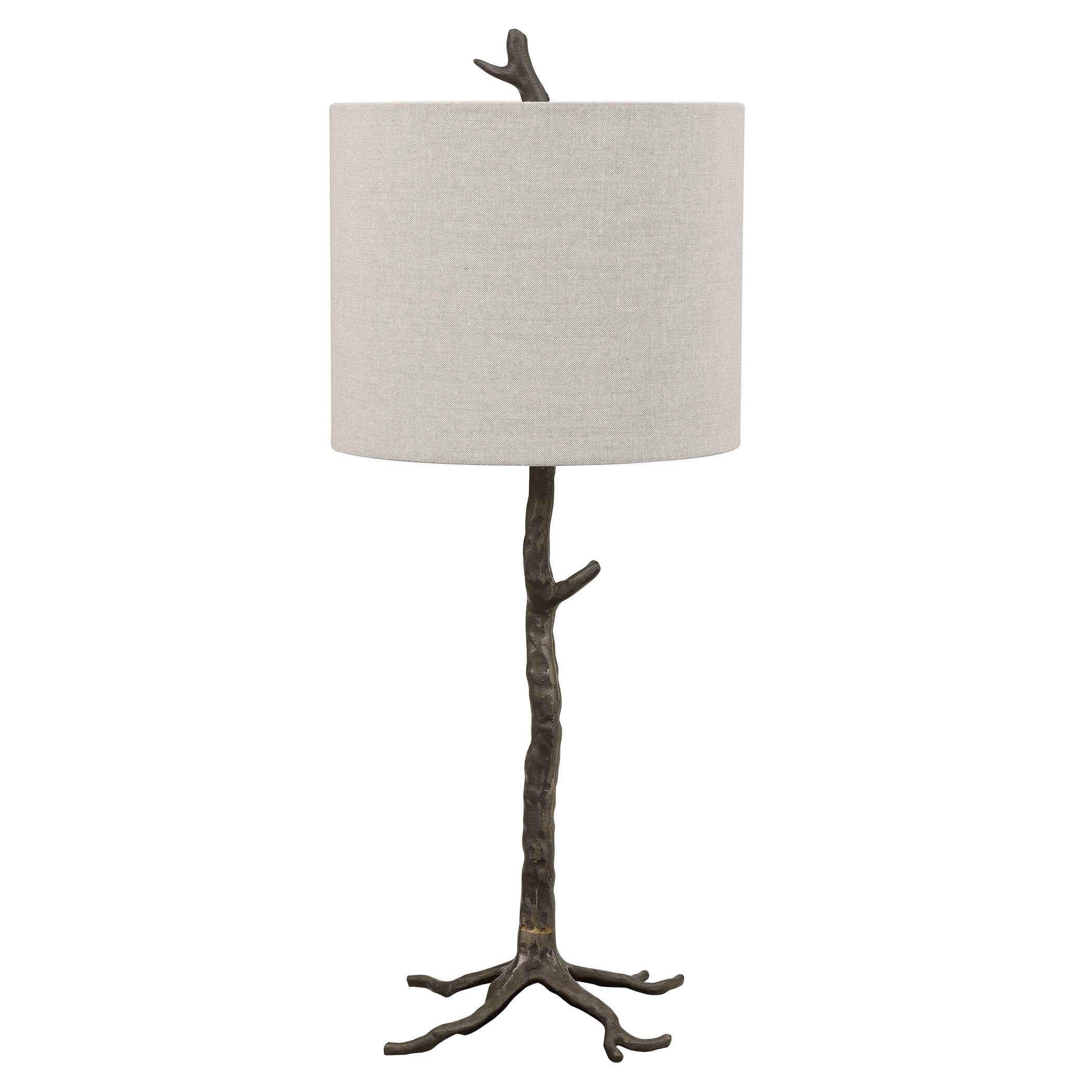 Quorndon Round Dark Gunmetal Table Lamp