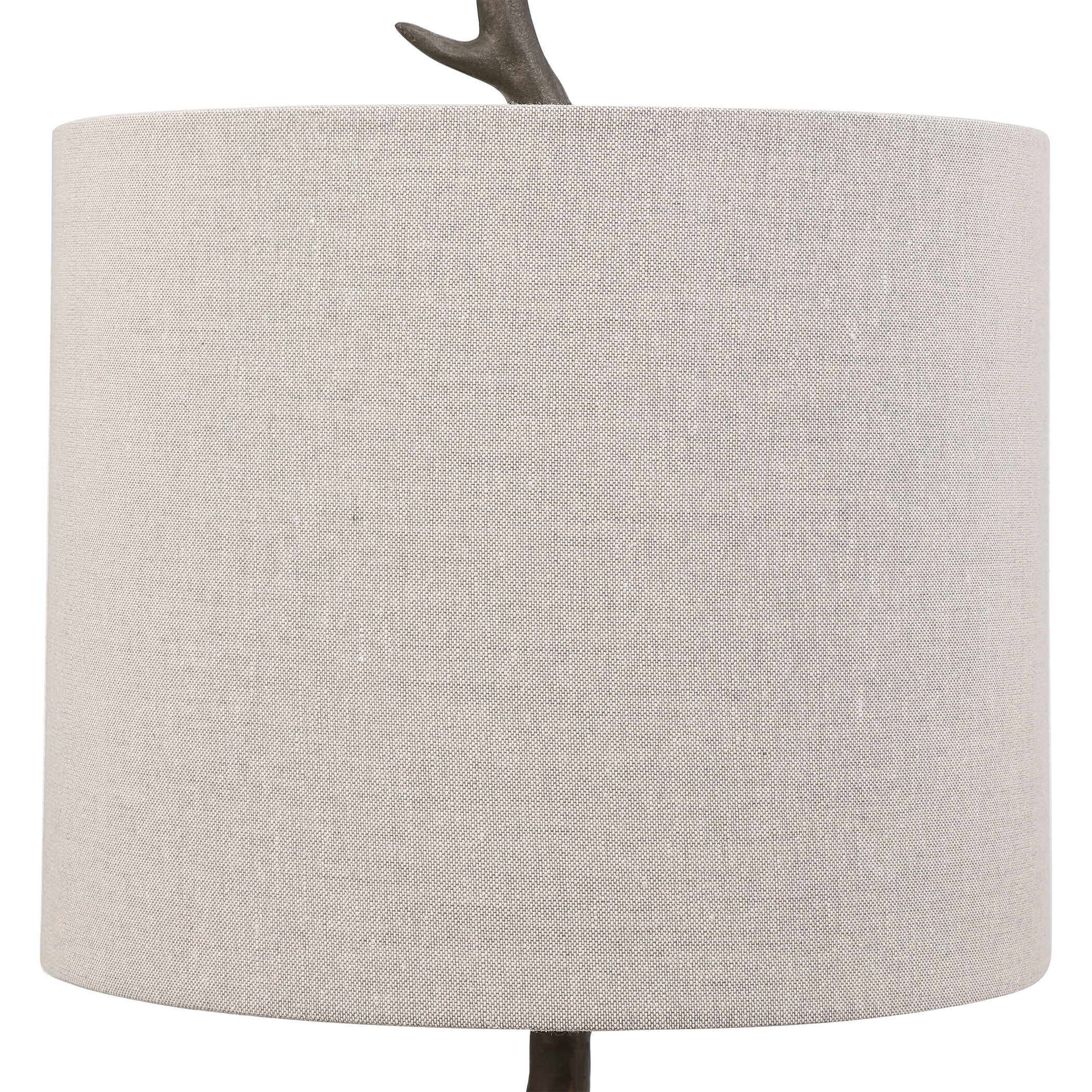 Quorndon Round Dark Gunmetal Table Lamp