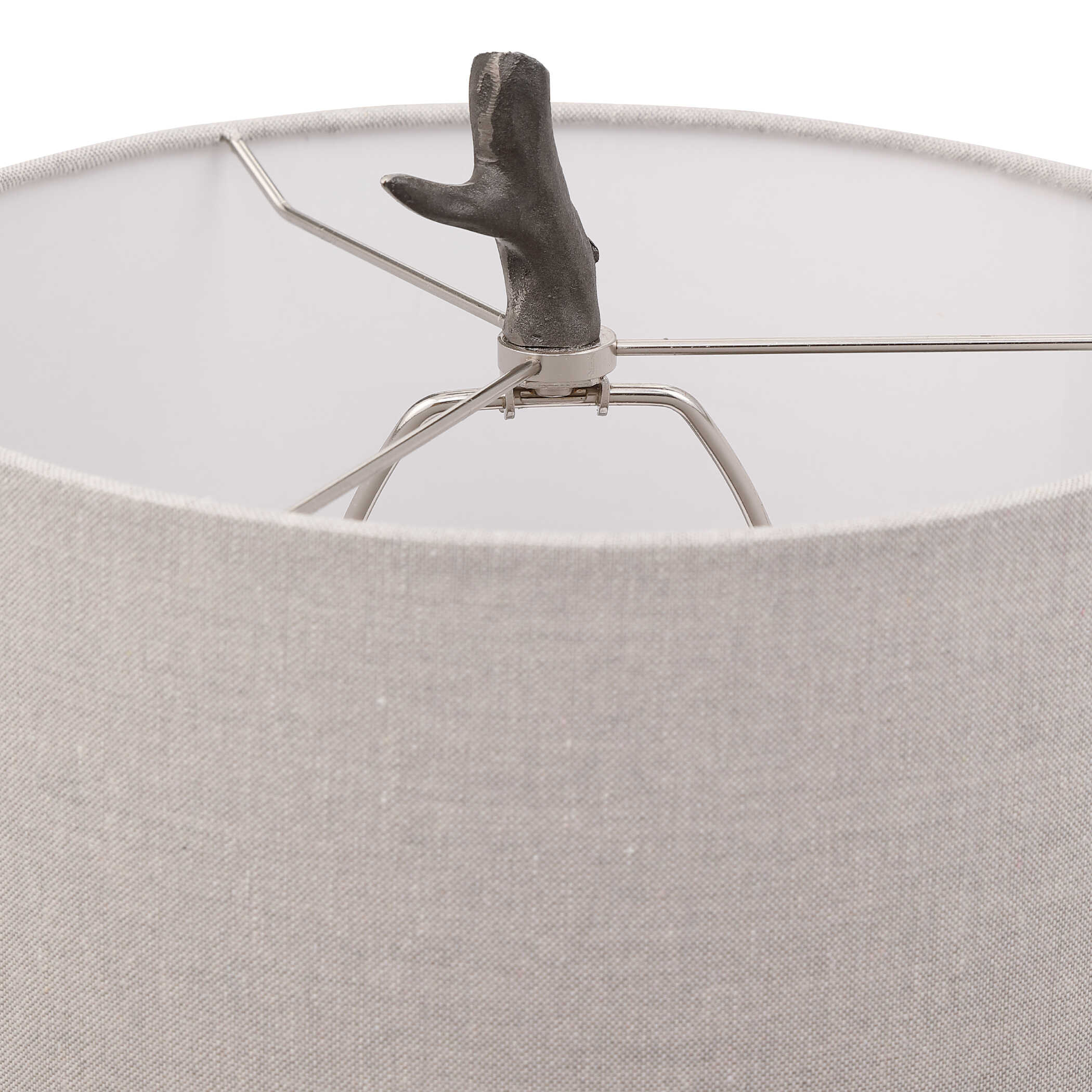 Quorndon Round Dark Gunmetal Table Lamp