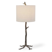 Quorndon Round Dark Gunmetal Table Lamp