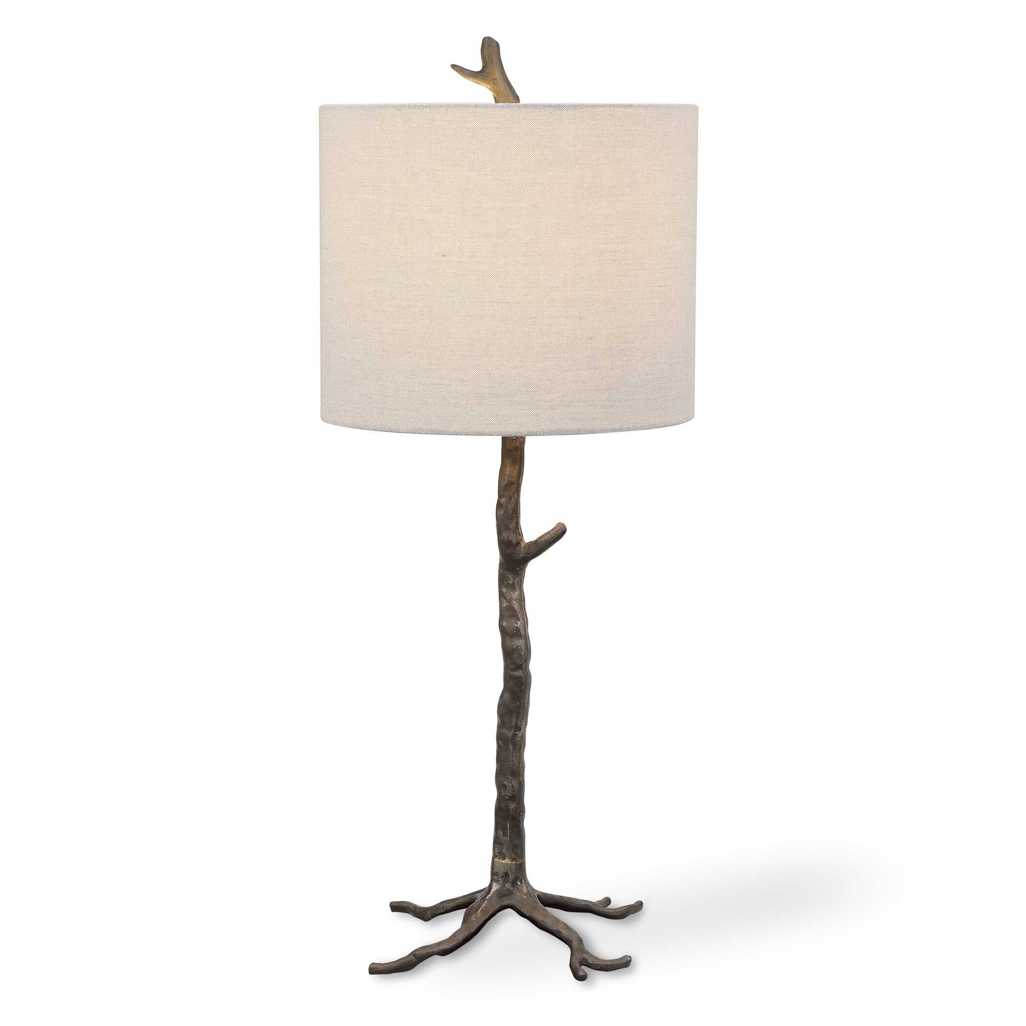 Quorndon Round Dark Gunmetal Table Lamp