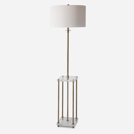 Palladian Antique Brass Floor Lamp