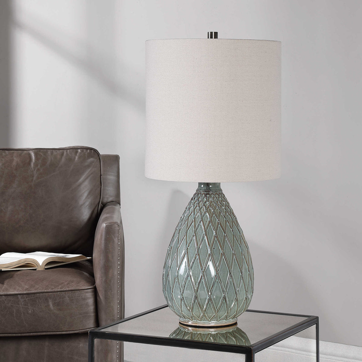 Ravensworth Round Rust Ceramic Table Lamp