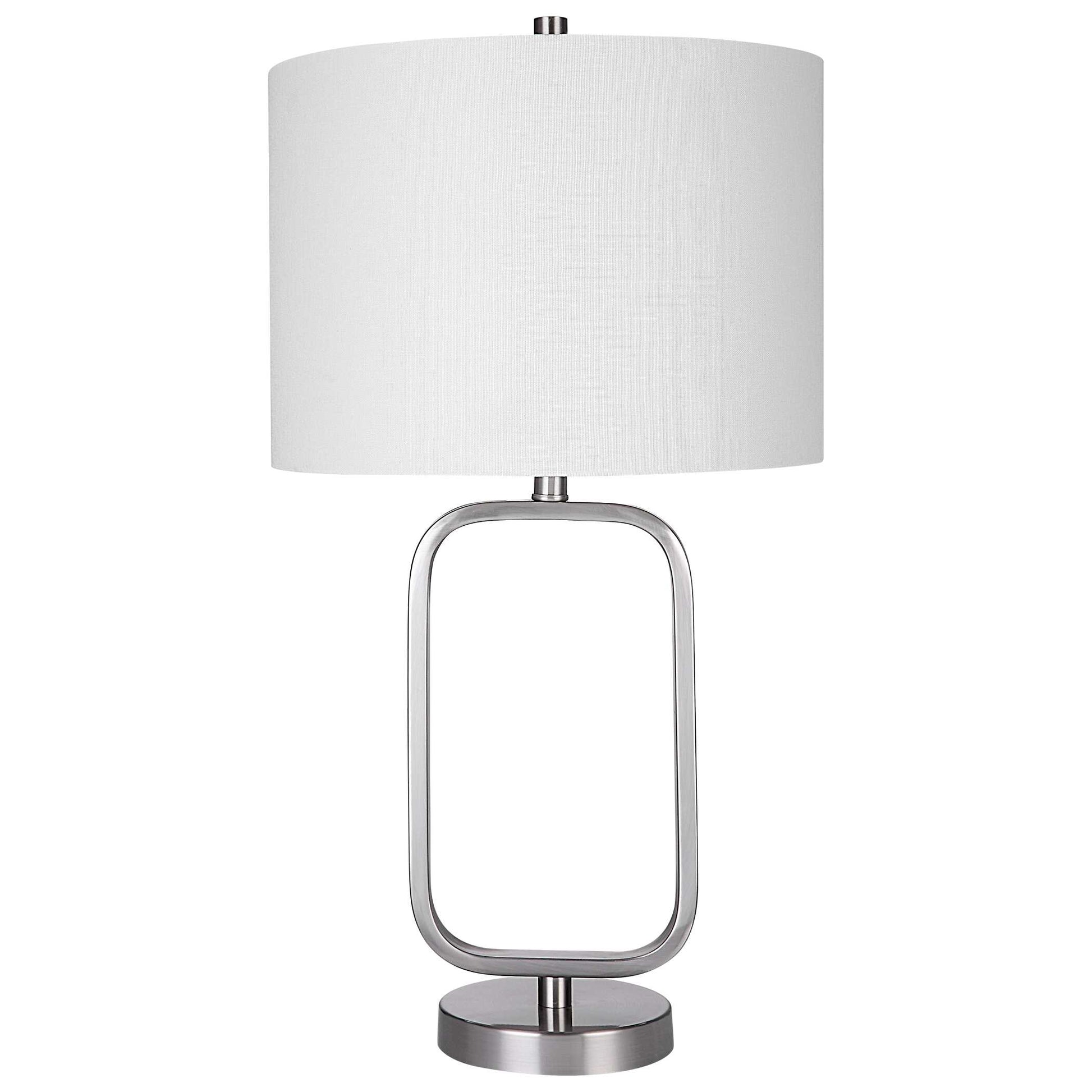 Sherbourne Rectangular Brushed Nickel Table Lamp