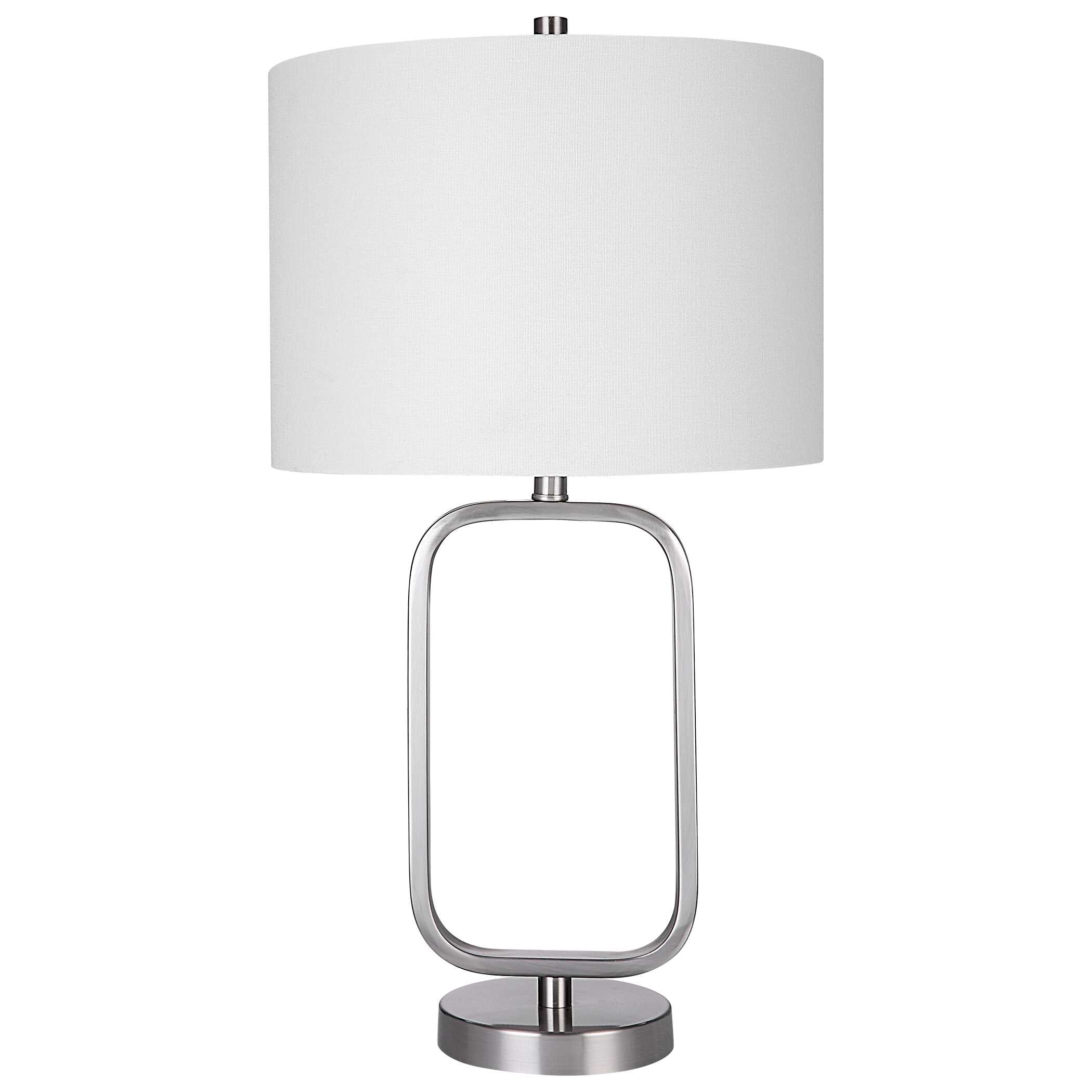 Sherbourne Rectangular Brushed Nickel Table Lamp